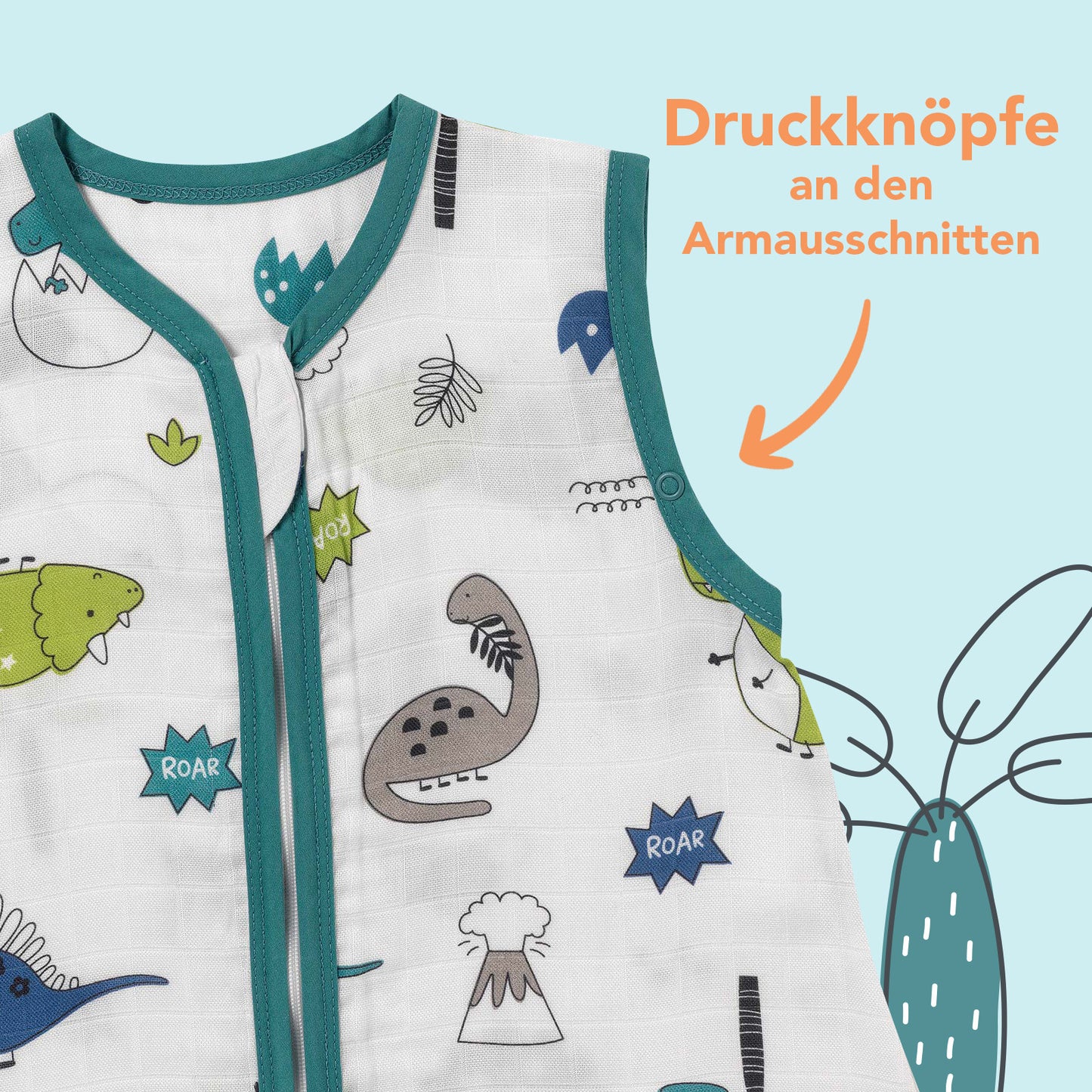 Musselin Babyschlafsack, 0.5 TOG