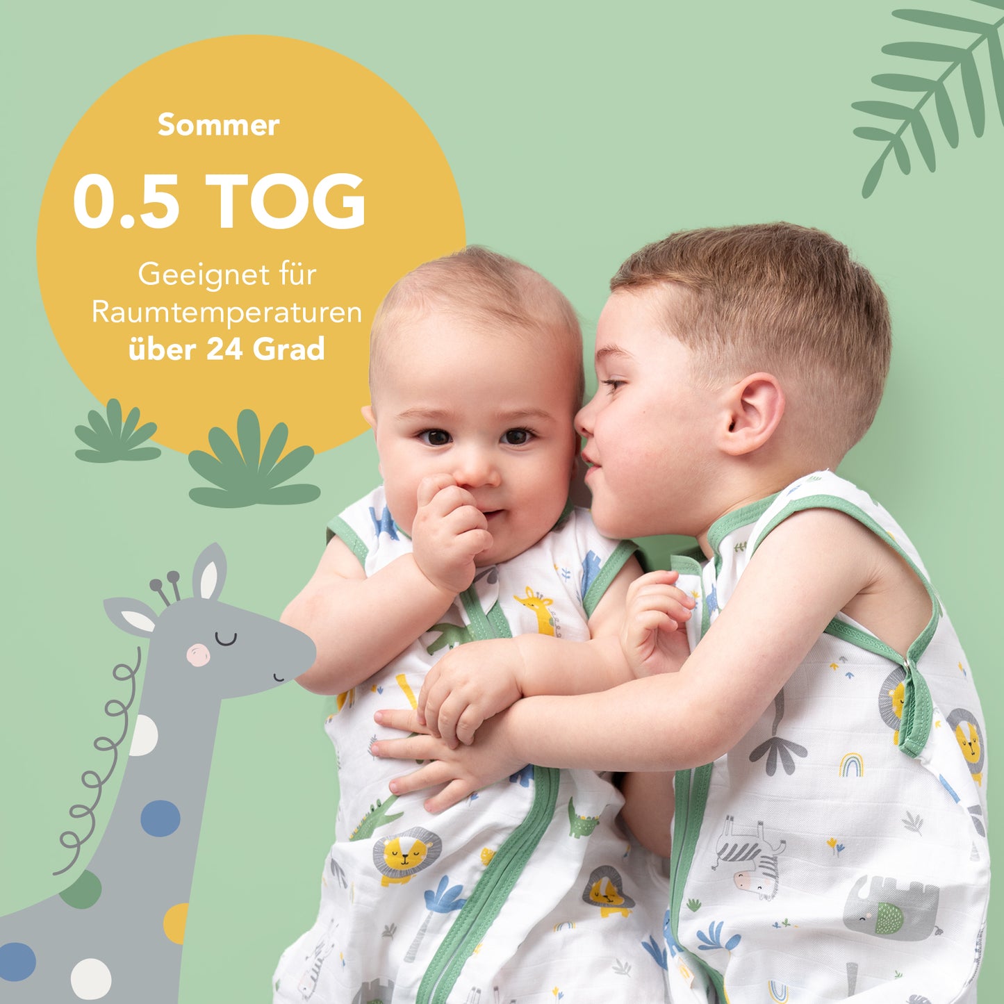 Musselin Babyschlafsack, 0.5 TOG