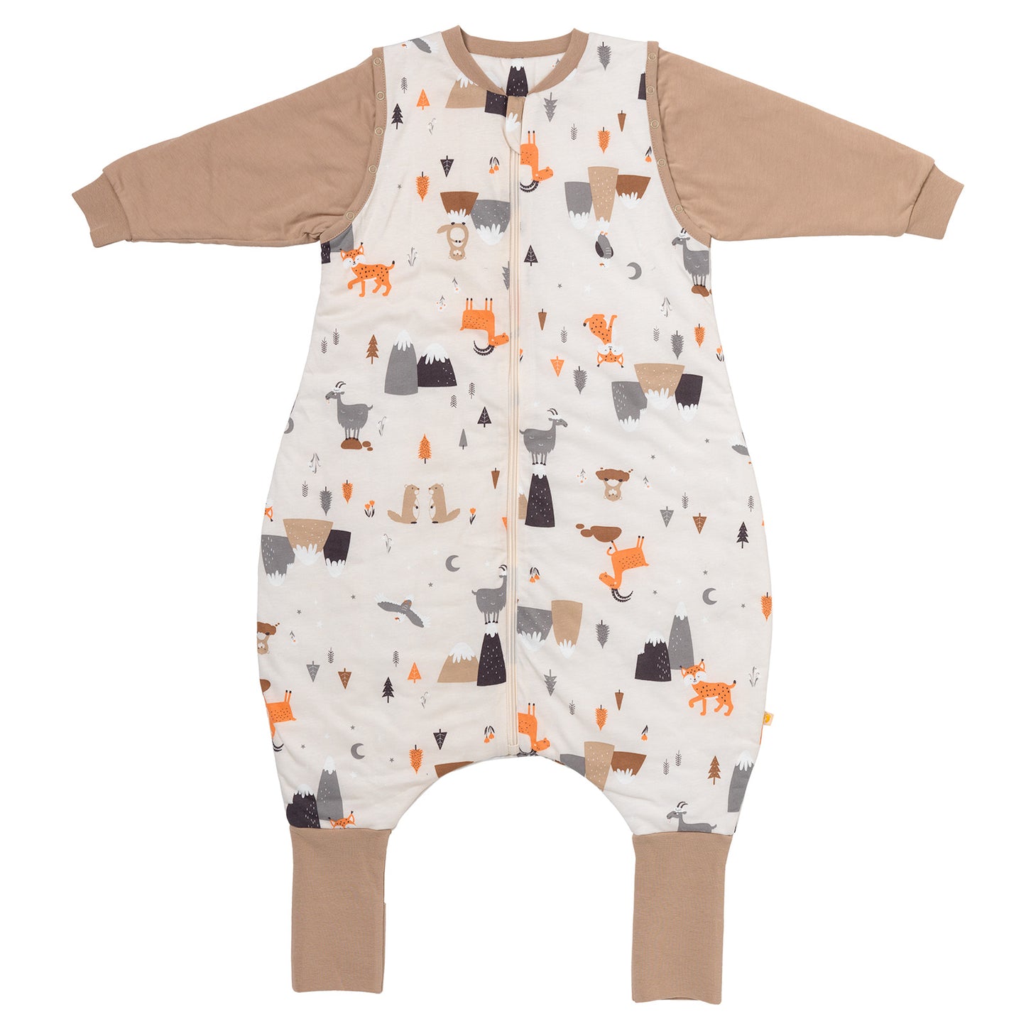 Schlafsack mit Füßen, umklappbaren Bündchen und Ärmeln, 1.0 TOG