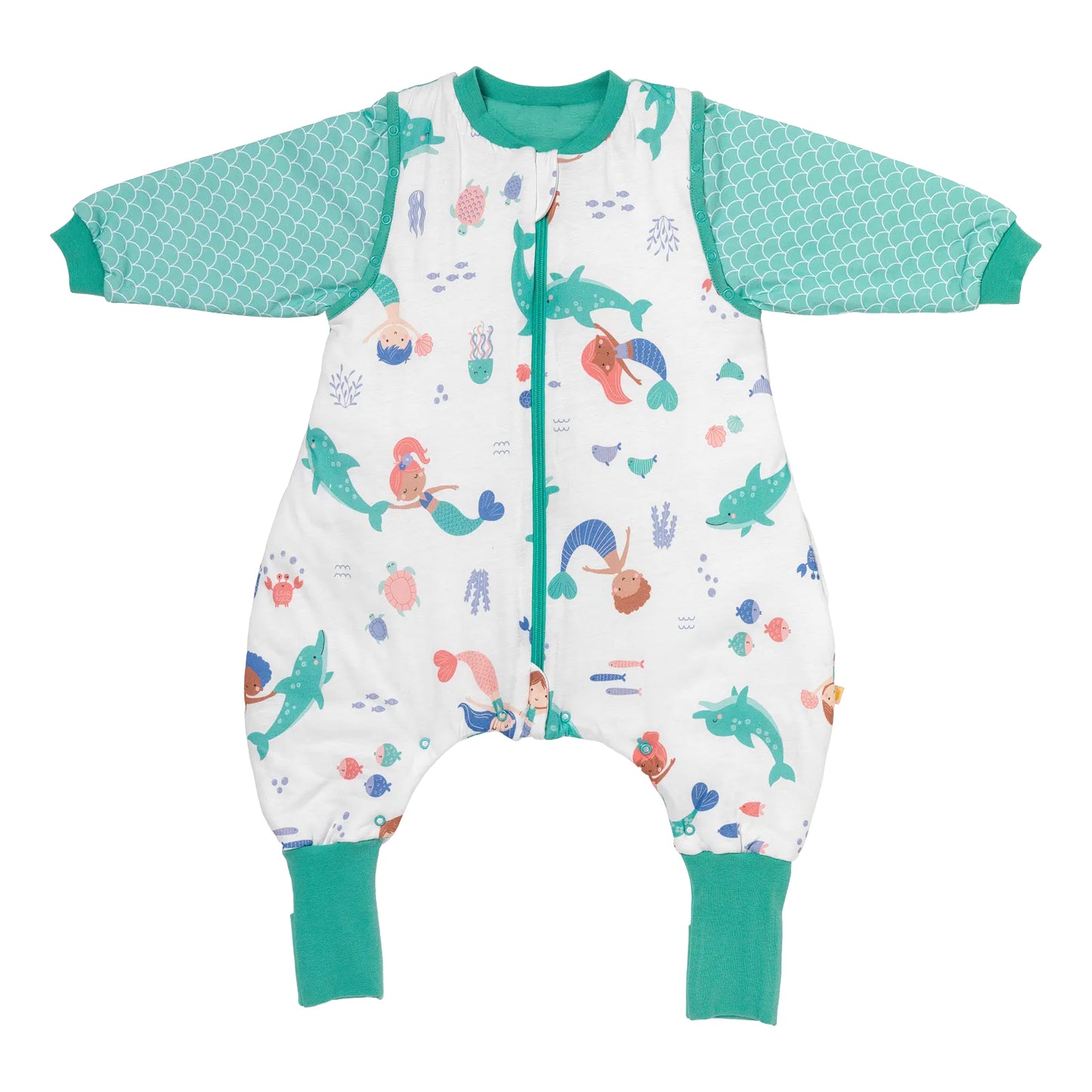 Schlafsack mit Füßen, umklappbaren Bündchen und Ärmeln, 1.0 TOG