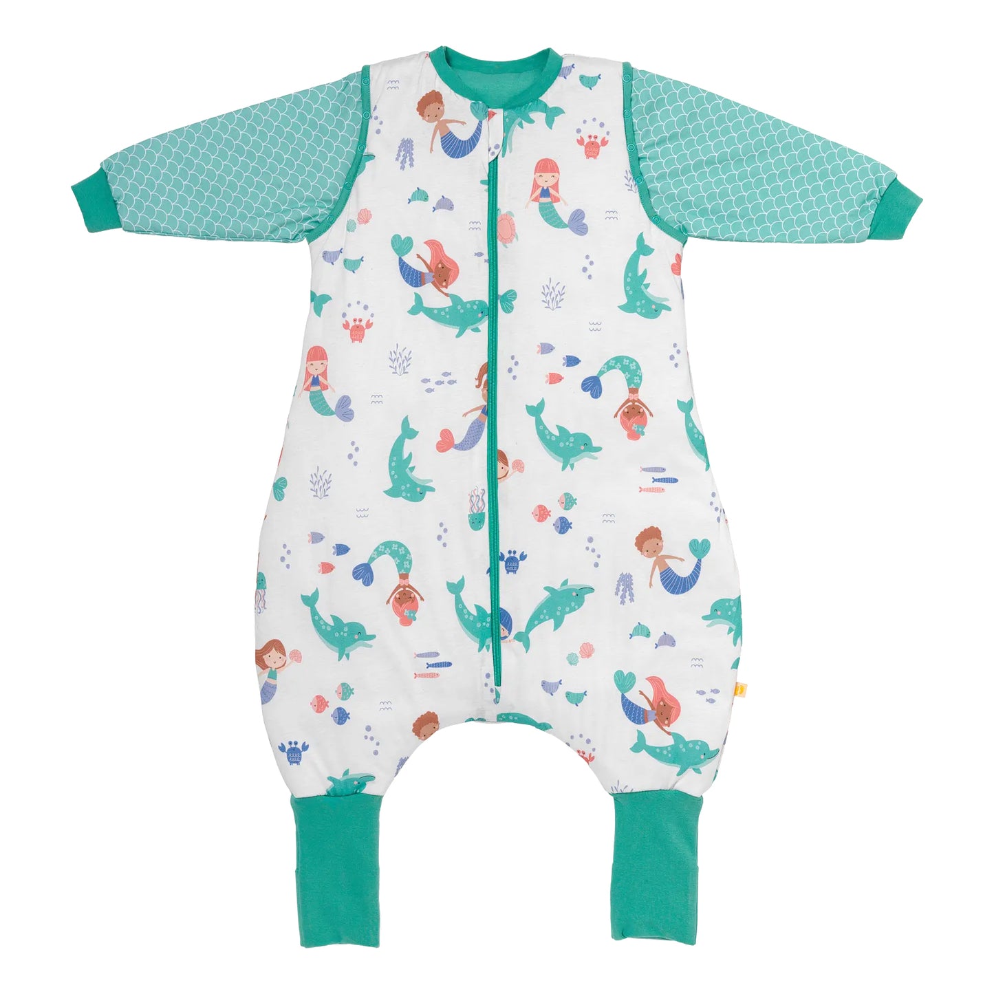 Schlafsack mit Füßen, umklappbaren Bündchen und Ärmeln, 1.0 TOG