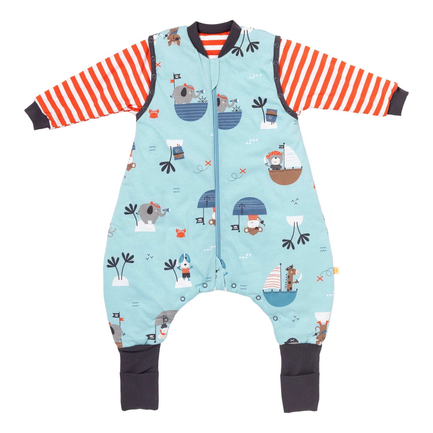 Schlafsack mit Füßen, umklappbaren Bündchen und Ärmeln, 1.0 TOG