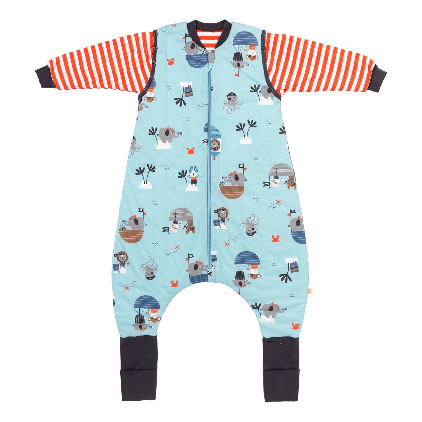 Schlafsack mit Füßen, umklappbaren Bündchen und Ärmeln, 1.0 TOG