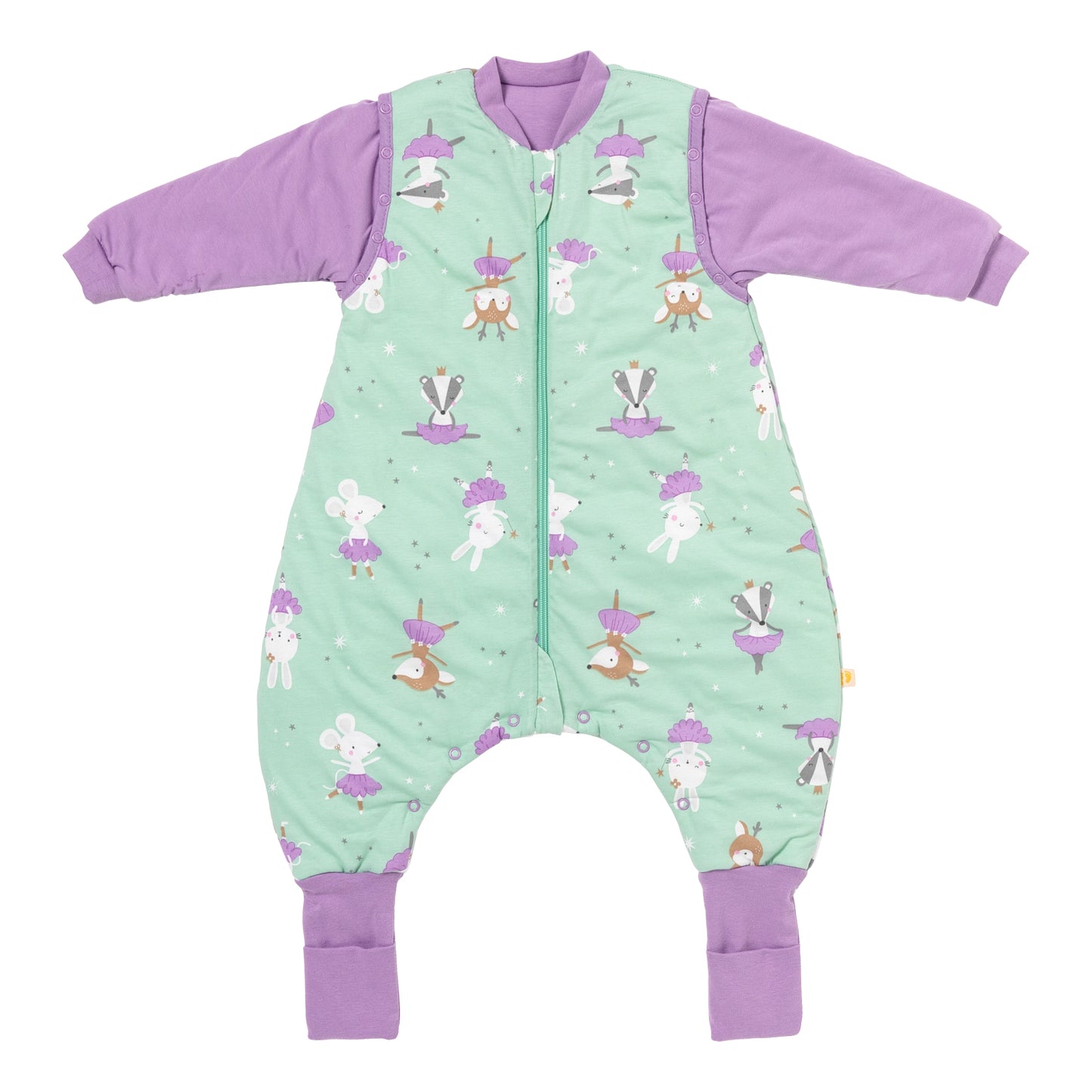 Schlafsack mit Füßen, umklappbaren Bündchen und Ärmeln, 1.0 TOG