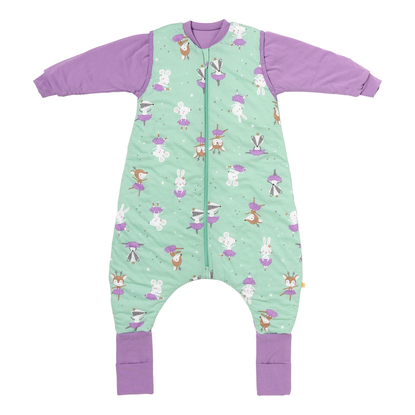 Schlafsack mit Füßen, umklappbaren Bündchen und Ärmeln, 1.0 TOG