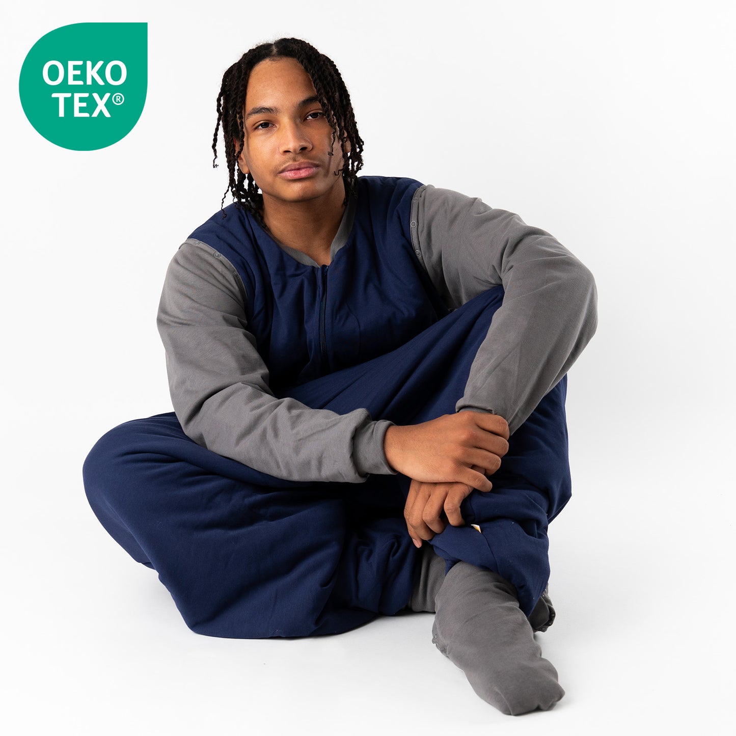 Schlafsack mit Füßen für Erwachsene mit umklappbaren Bündchen, 3.5 TOG