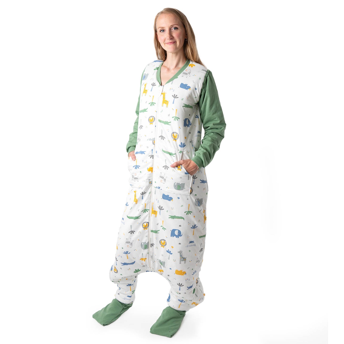 Schlafsack mit Füßen für Erwachsene mit umklappbaren Bündchen, 3.5 TOG