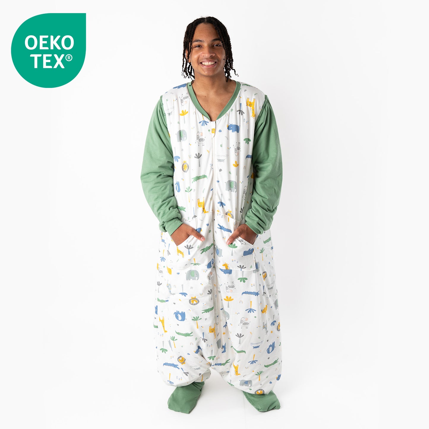 Schlafsack mit Füßen für Erwachsene mit umklappbaren Bündchen, 3.5 TOG