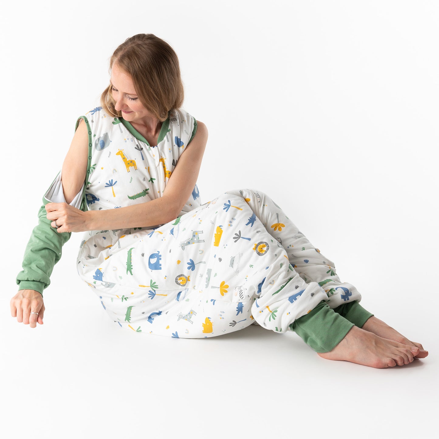 Schlafsack mit Füßen für Erwachsene mit umklappbaren Bündchen, 3.5 TOG