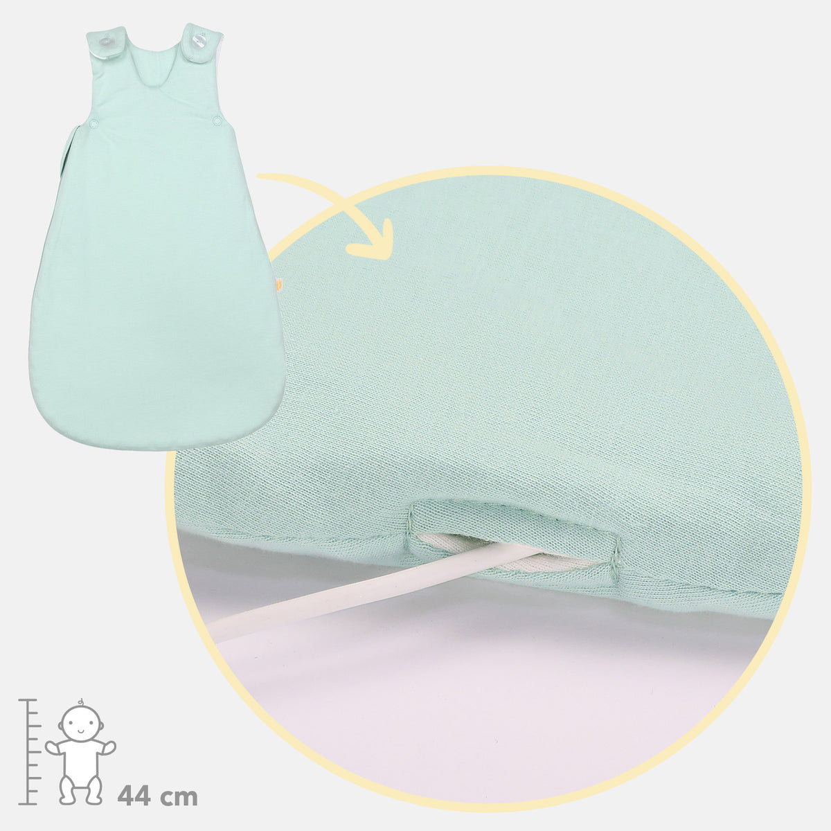 Babyschlafsack 2.5 TOG_Salbei_Detailaufnahme3_1207