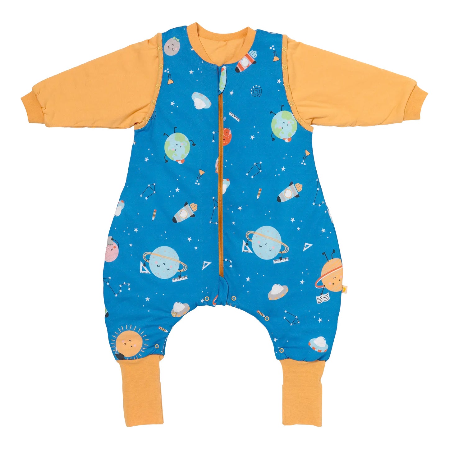 Schlafsack mit Füßen, umklappbaren Bündchen und Ärmeln, 1.0 TOG