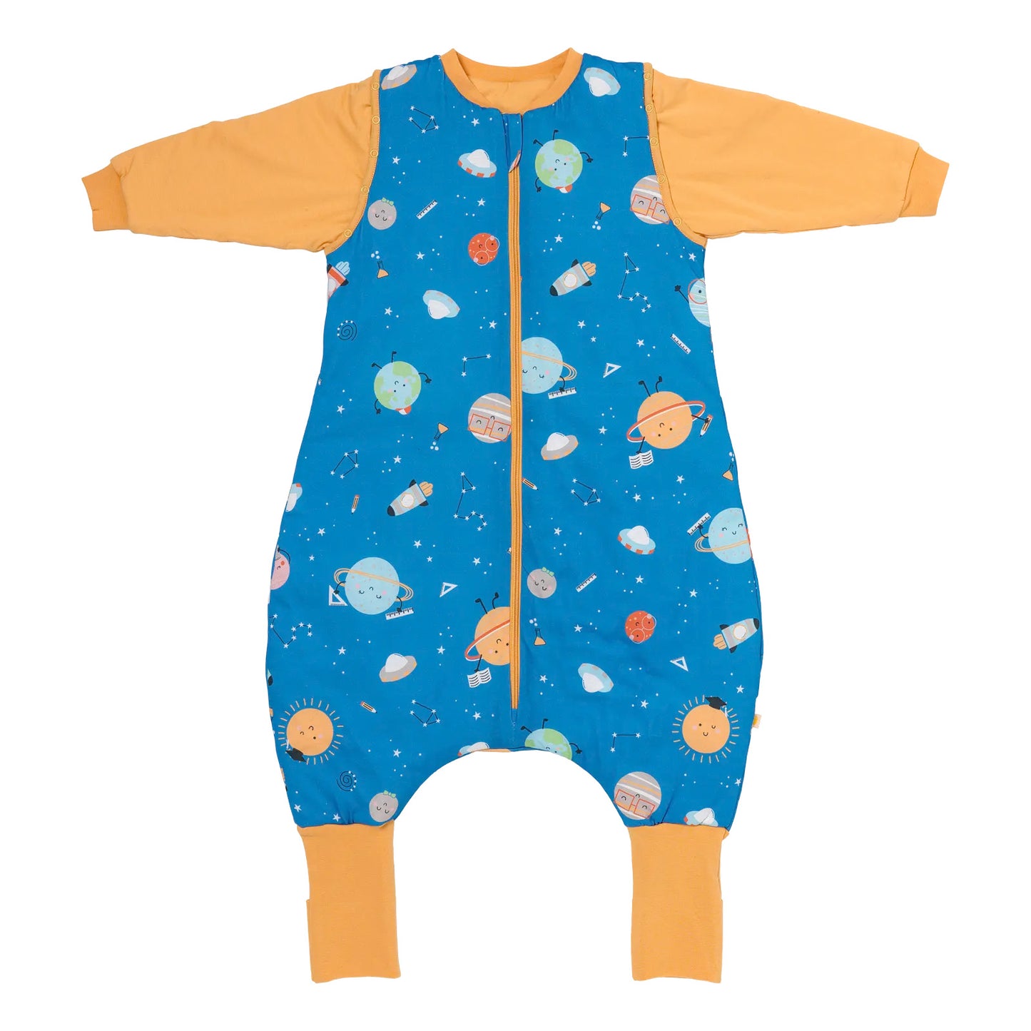 Schlafsack mit Füßen, umklappbaren Bündchen und Ärmeln, 1.0 TOG