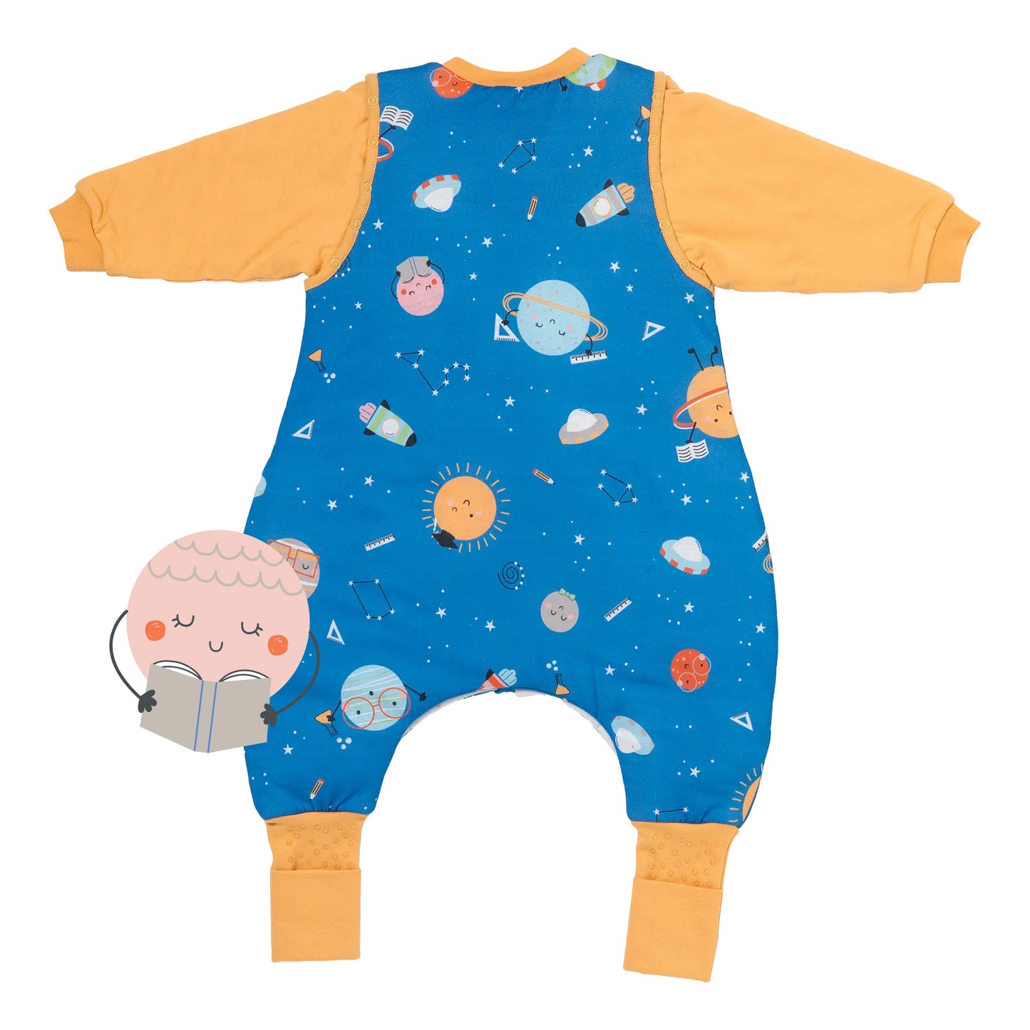 Schlafsack mit Füßen und umklappbaren Bündchen, 2.5 TOG