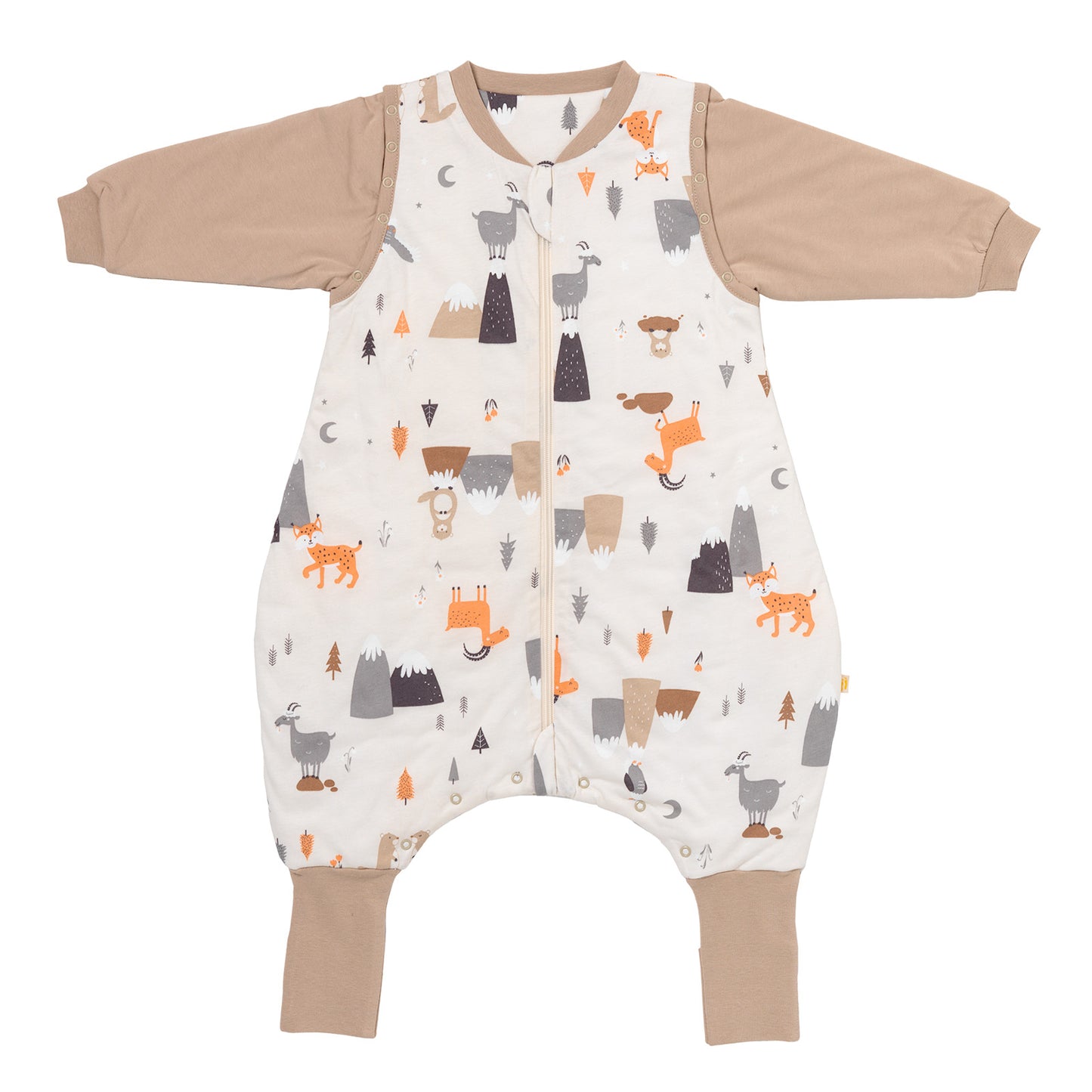 Schlafsack mit Füßen und umklappbaren Bündchen, 3.5 TOG