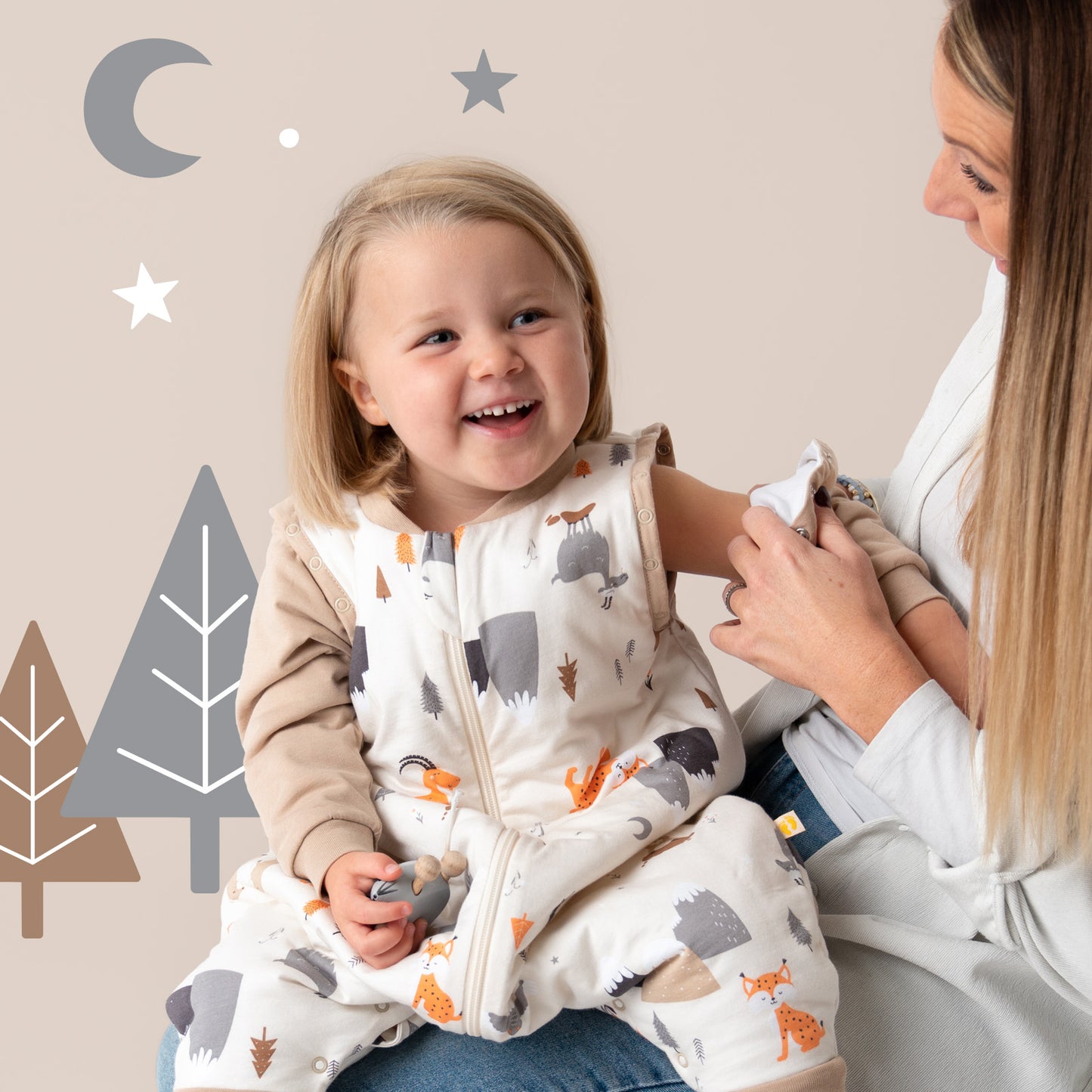 Schlafsack mit Füßen und umklappbaren Bündchen, 3.5 TOG