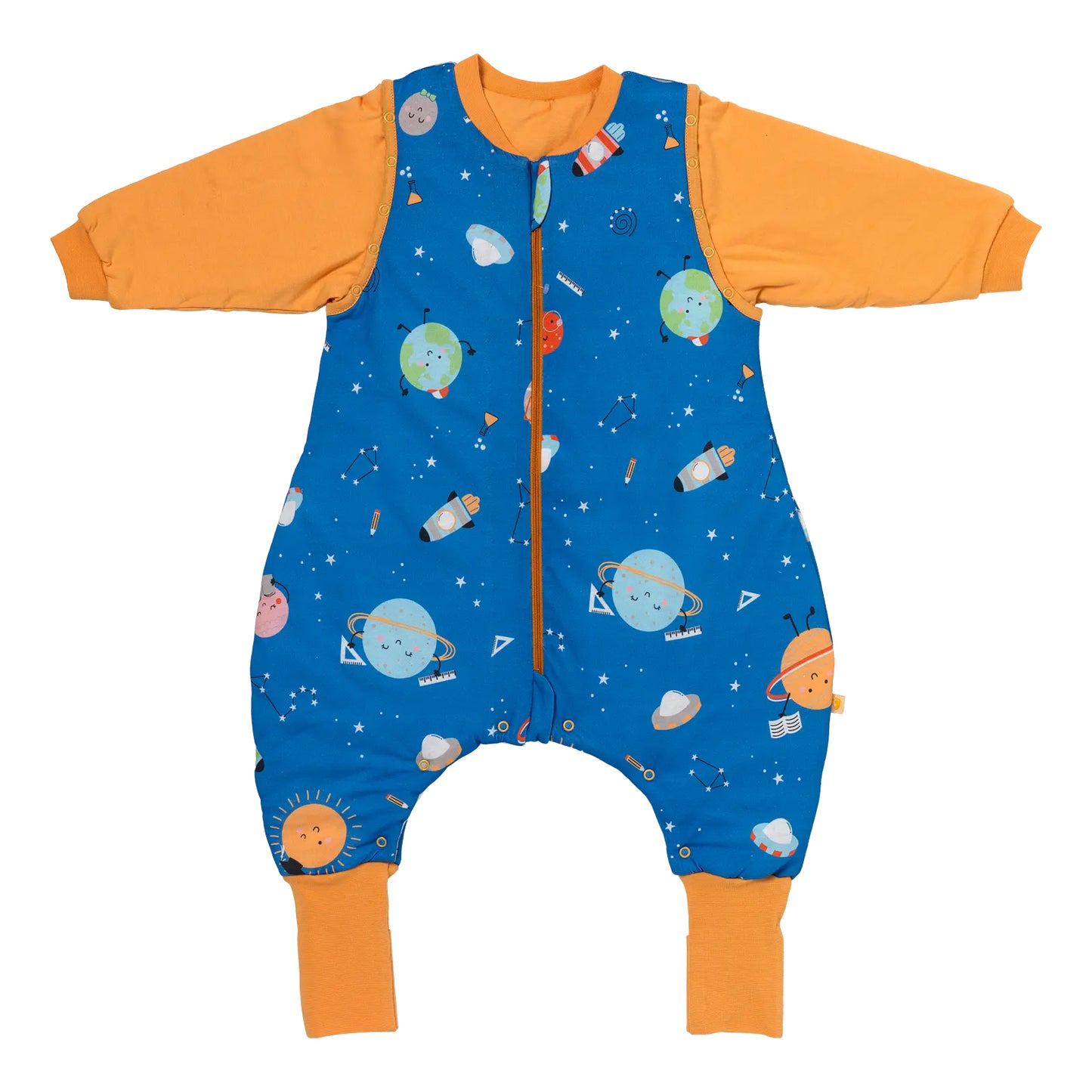 Schlafsack mit Füßen und umklappbaren Bündchen, 3.5 TOG