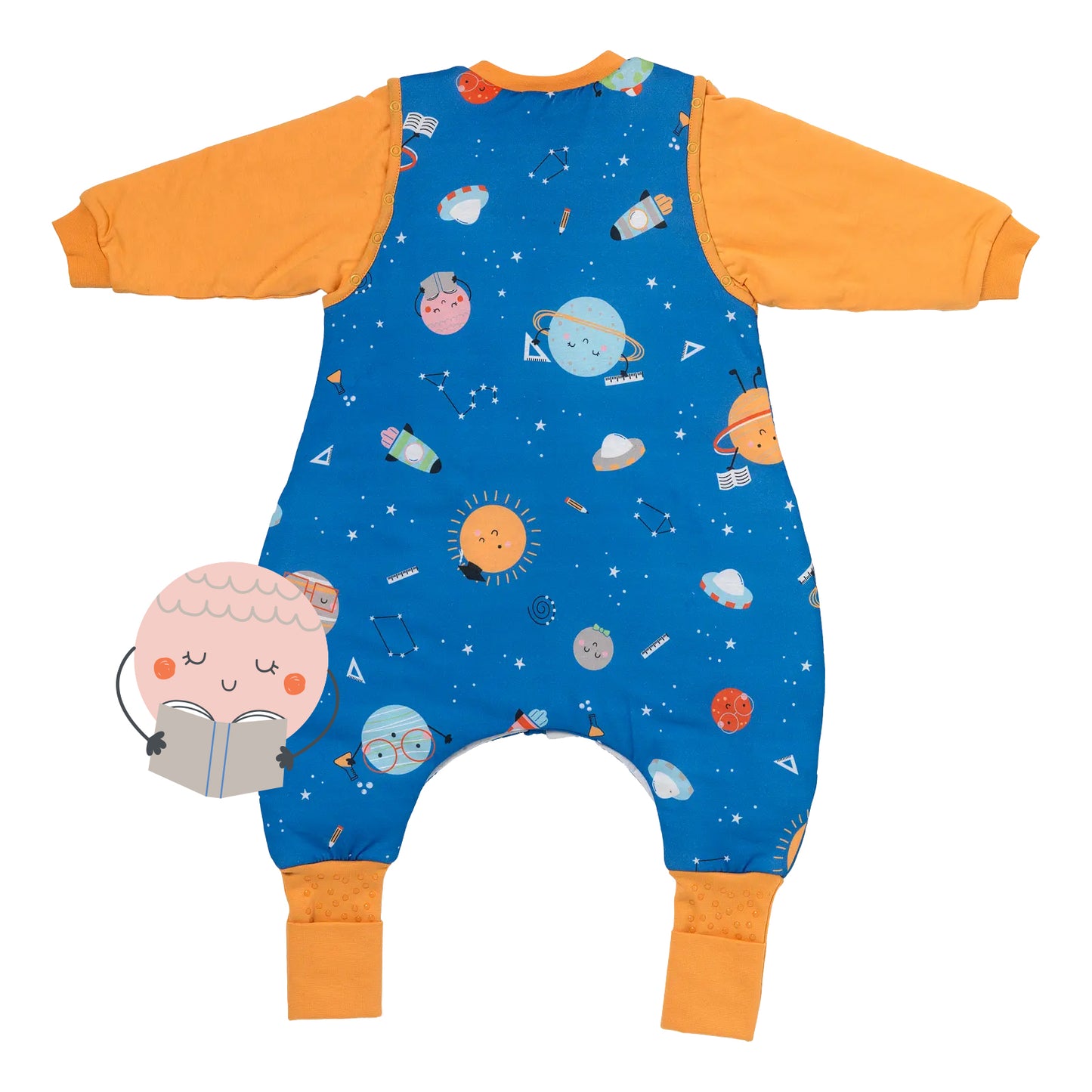 Schlafsack mit Füßen und umklappbaren Bündchen, 3.5 TOG