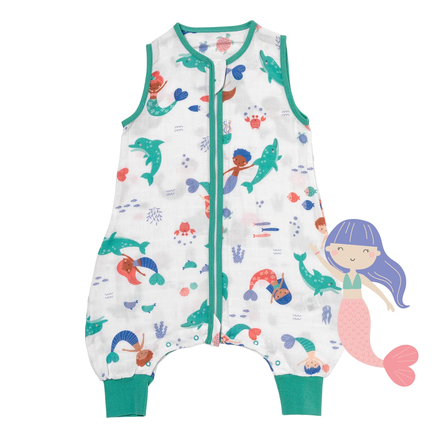 Musselin Schlafsack mit Füßen, 0.5 TOG