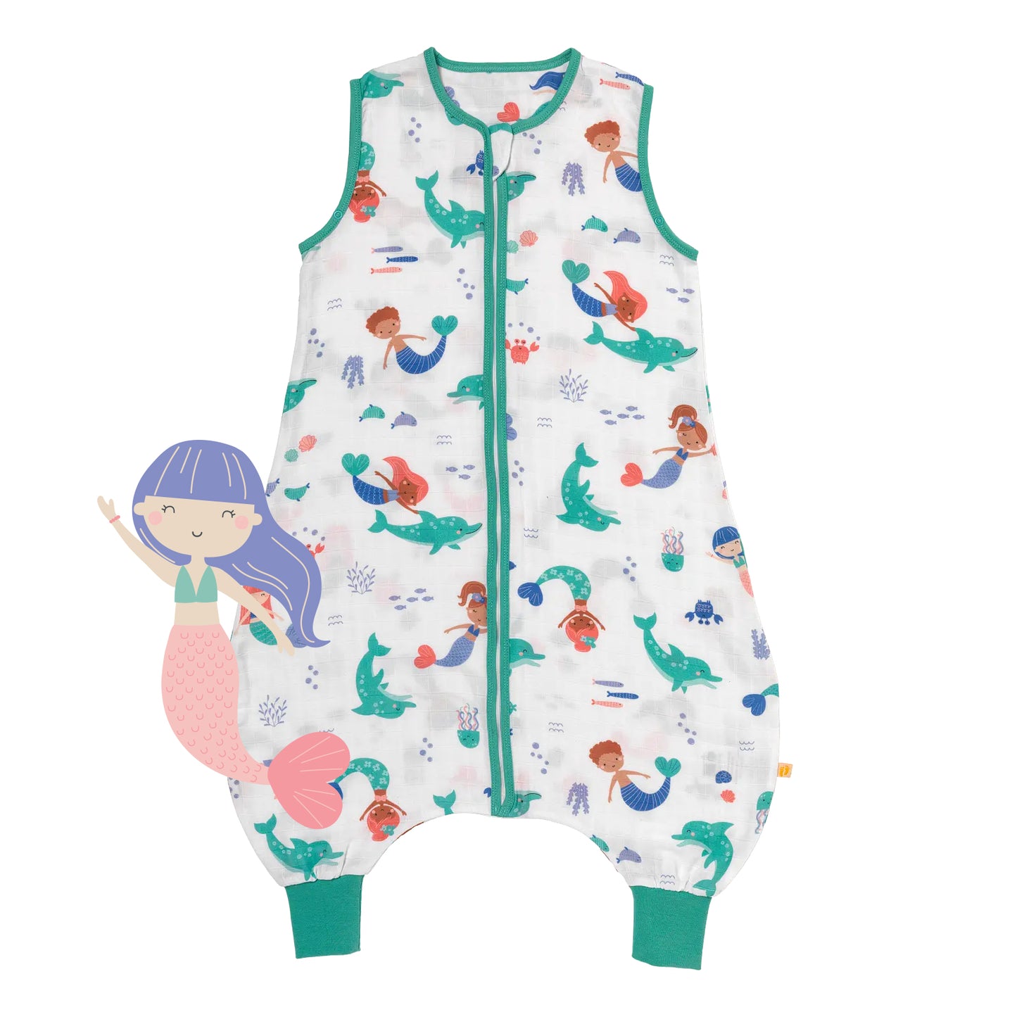 Musselin Schlafsack mit Füßen, 0.5 TOG