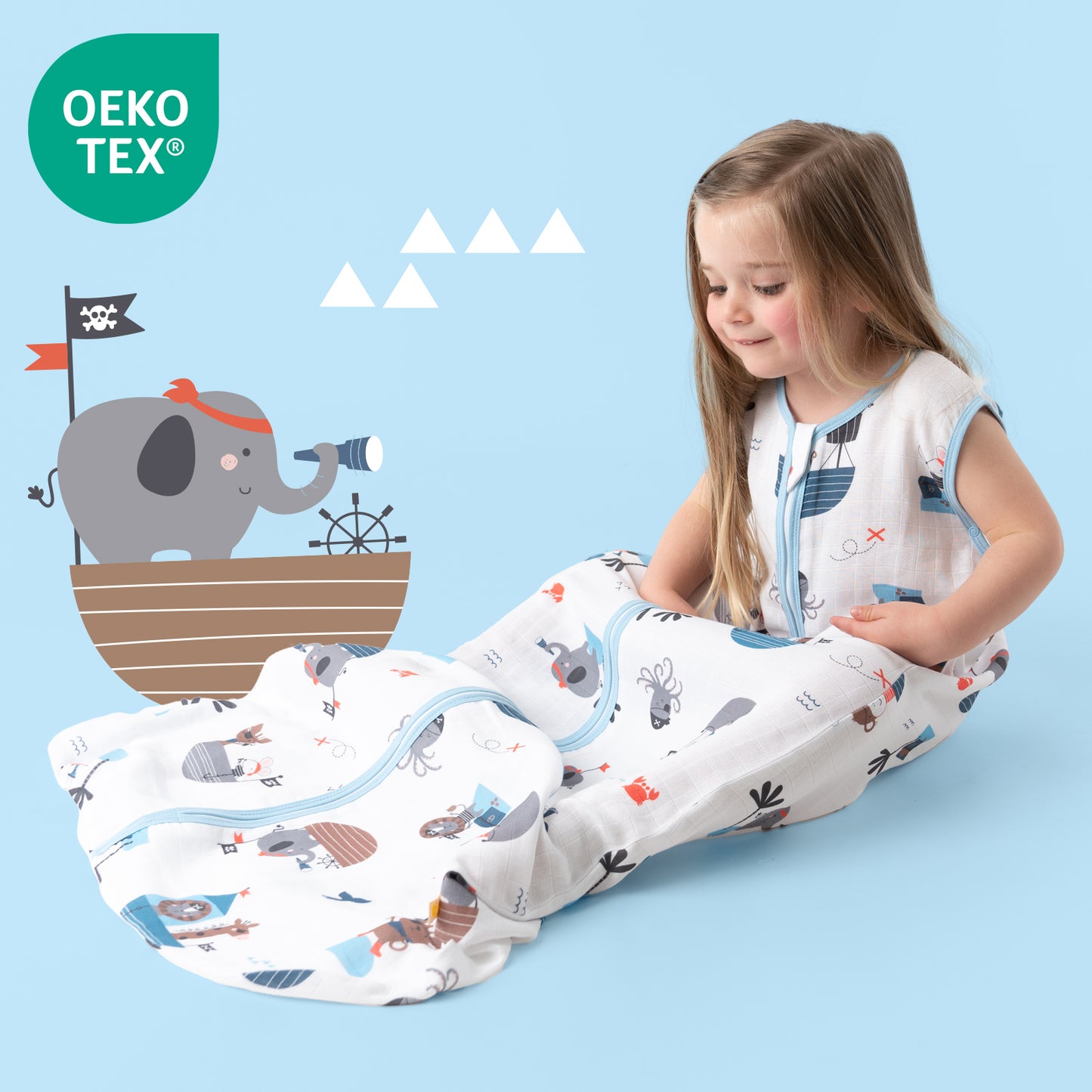 Musselin Babyschlafsack, 0.5 TOG