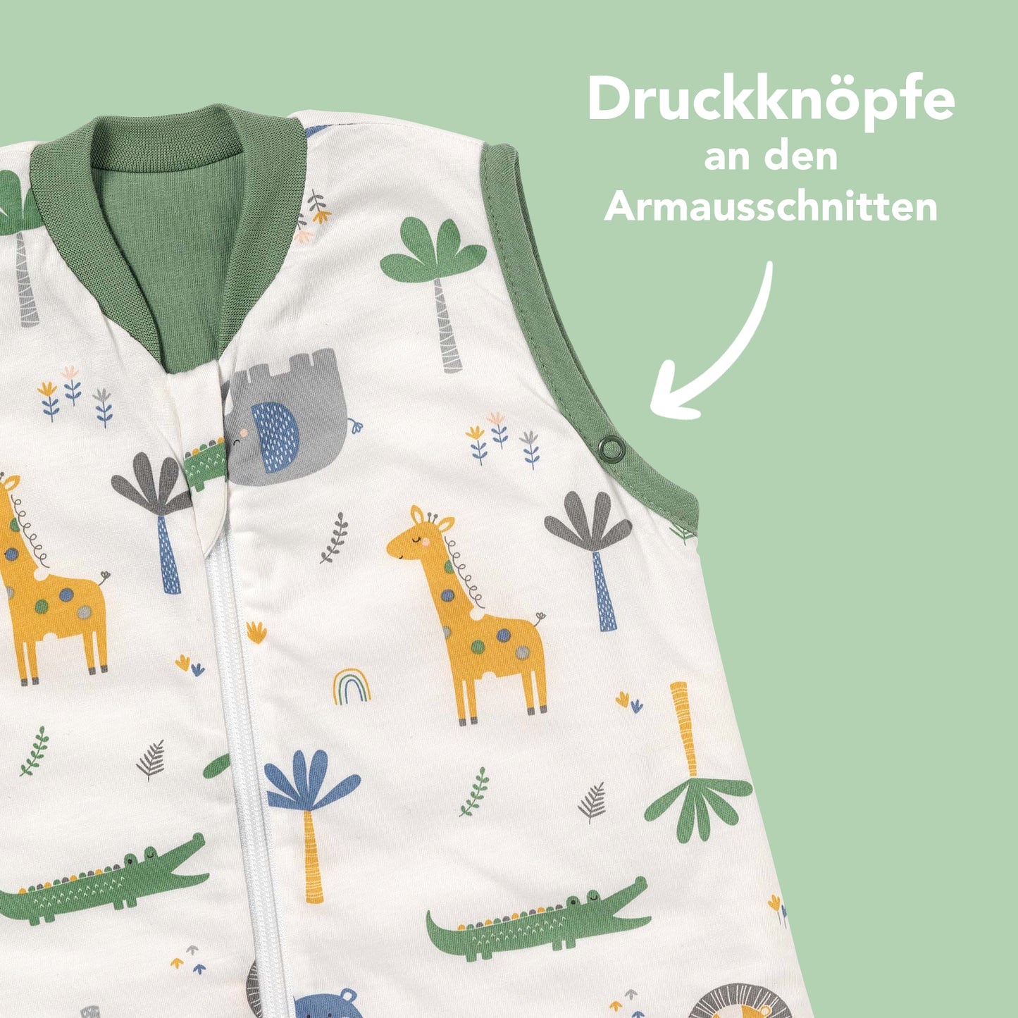 Schlafsack mit Füßen und umklappbaren Bündchen 1.0 TOG