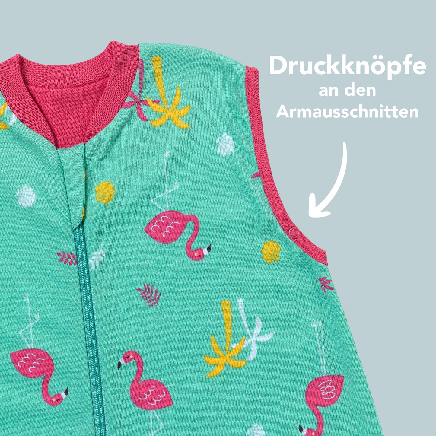 Bio Schlafsack mit Füßen und umklappbaren Bündchen 1.0 TOG