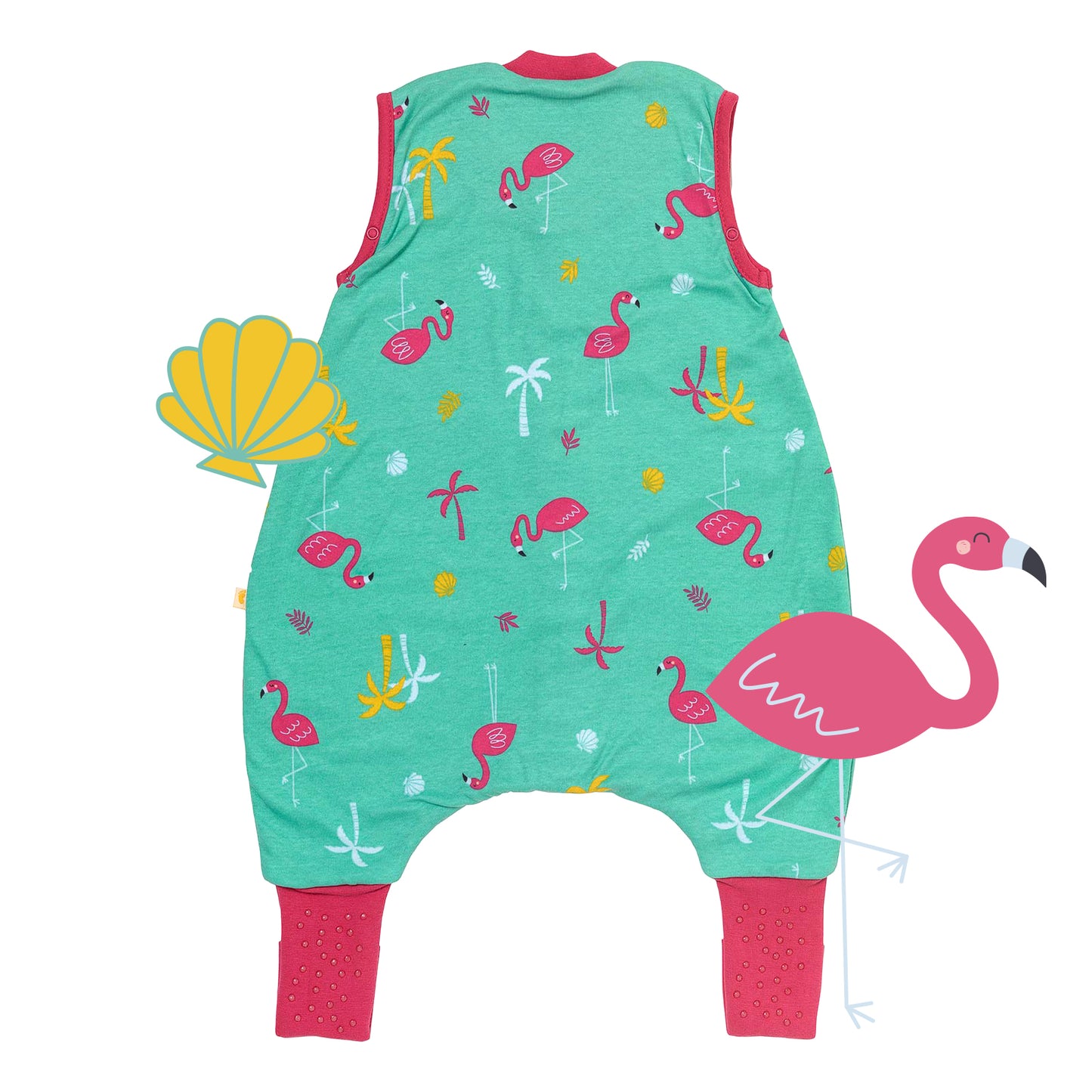 Bio Schlafsack mit Füßen und umklappbaren Bündchen 1.0 TOG