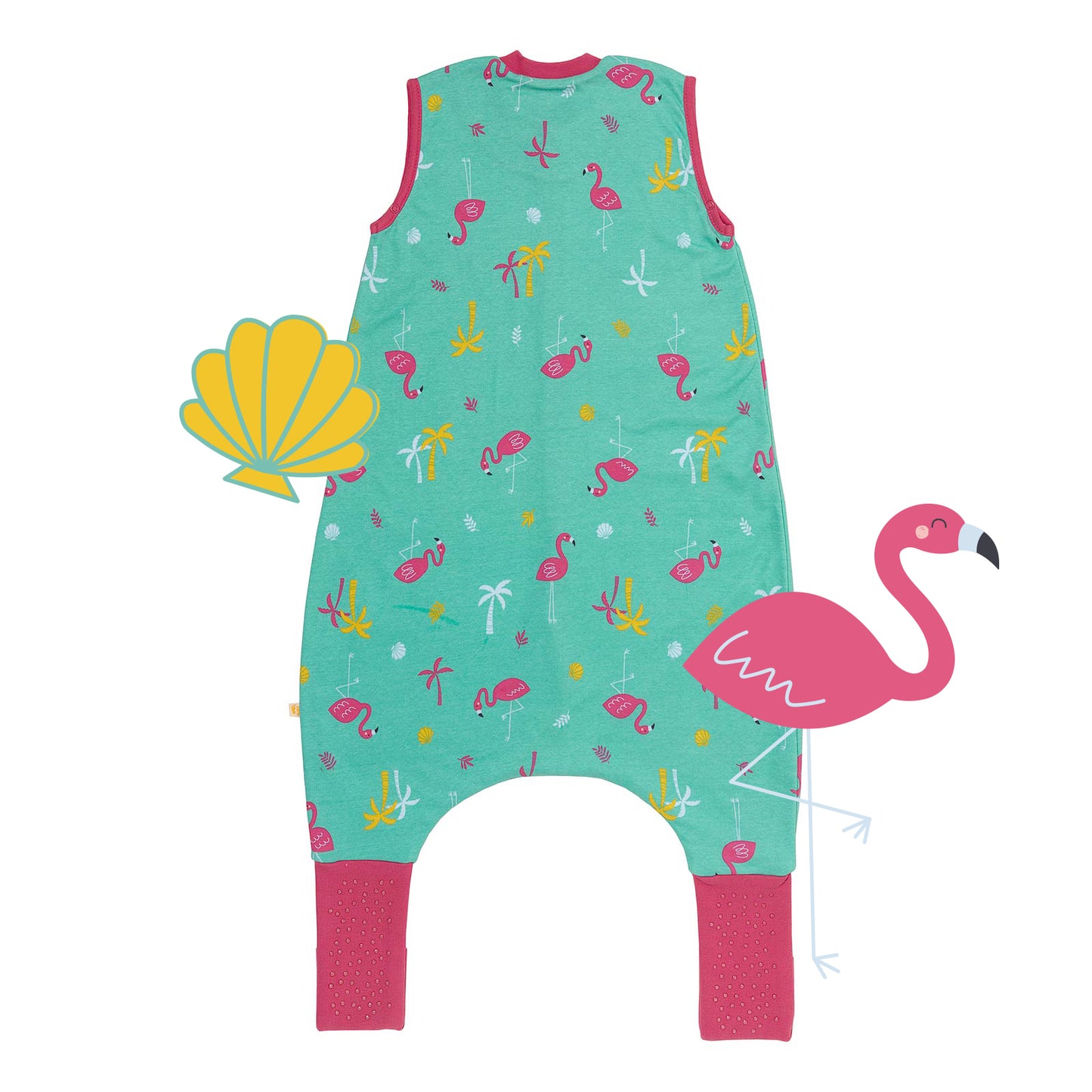 Bio Schlafsack mit Füßen und umklappbaren Bündchen 1.0 TOG