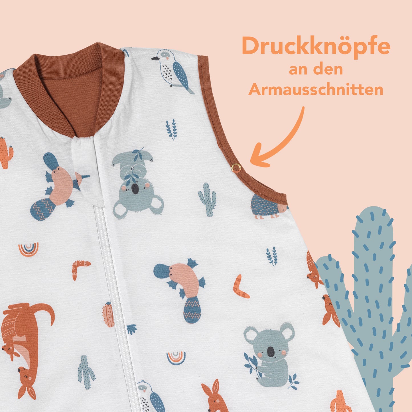 Schlafsack mit Füßen und umklappbaren Bündchen 1.0 TOG