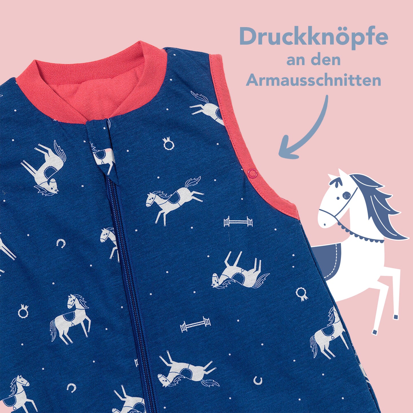 Schlafsack mit Füßen und umklappbaren Bündchen 1.0 TOG