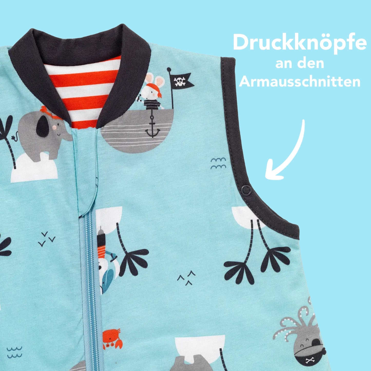 Schlafsack mit Füßen und umklappbaren Bündchen 1.0 TOG