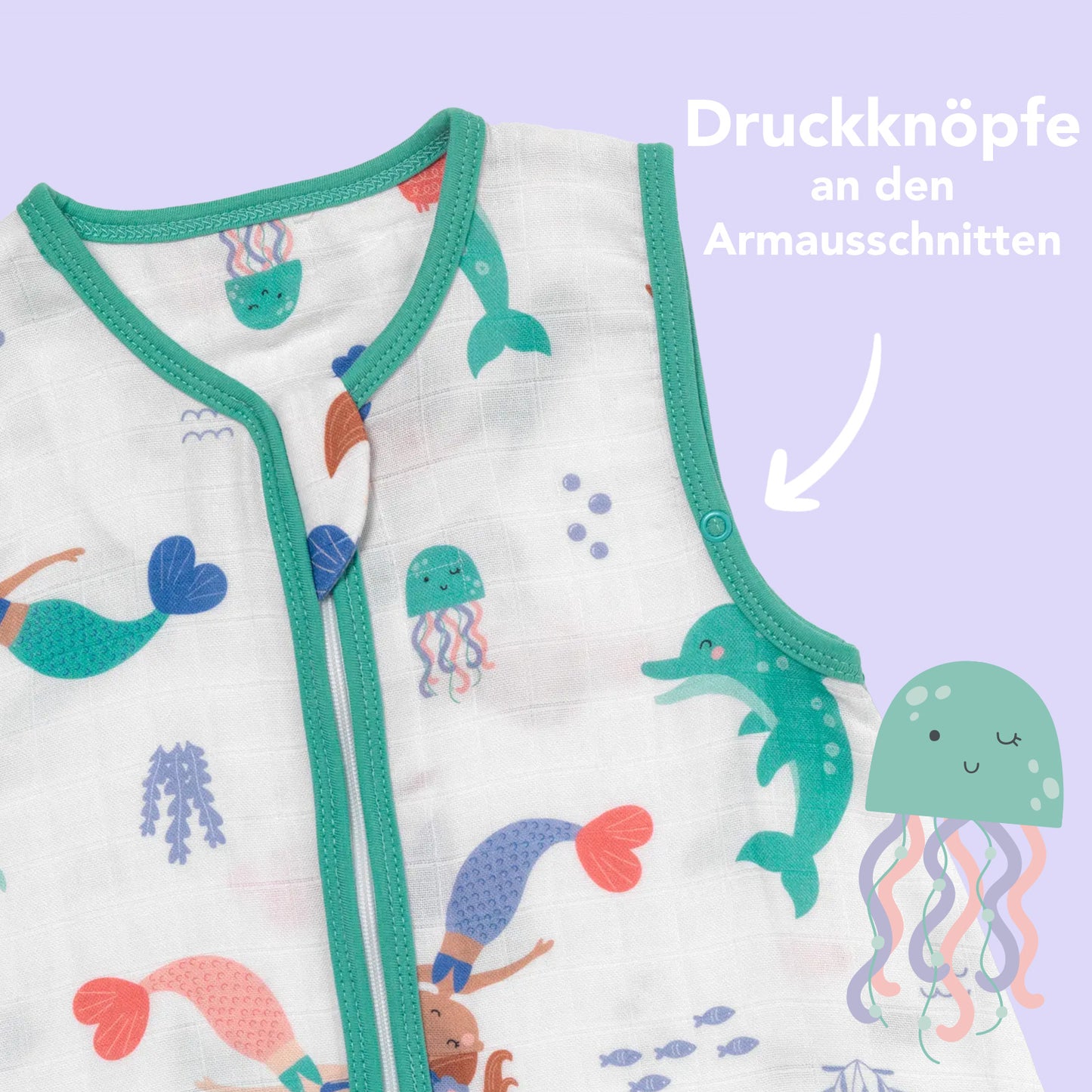 Musselin Babyschlafsack, 0.5 TOG