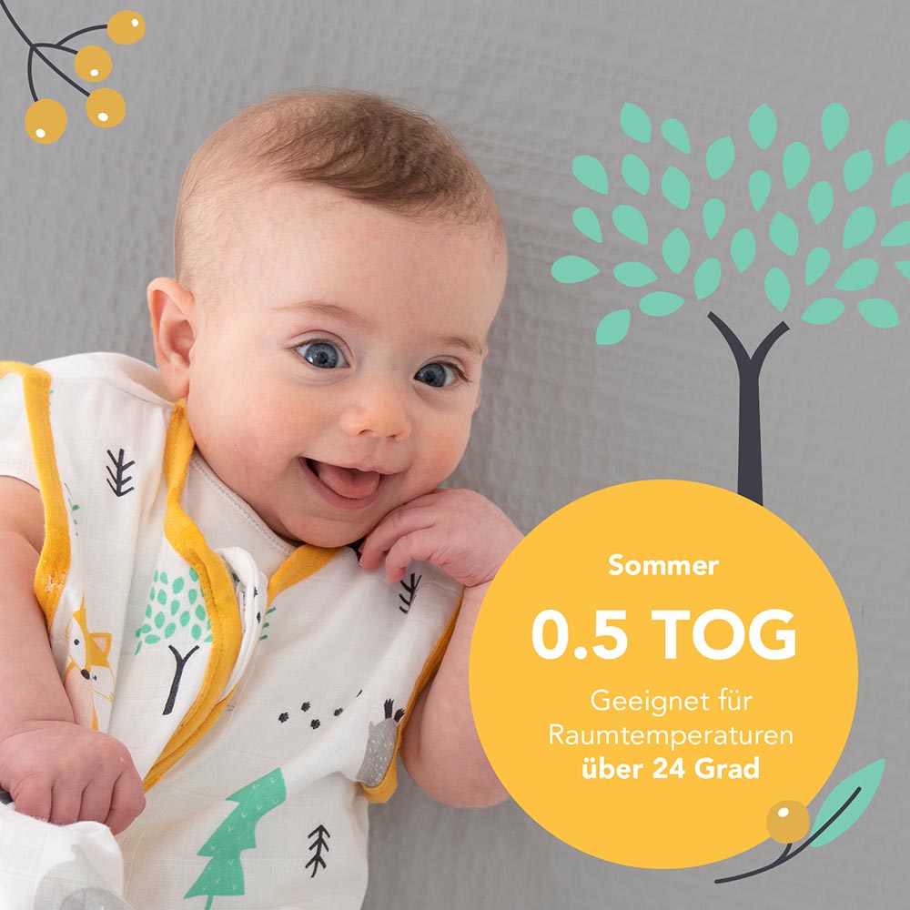 Musselin Babyschlafsack, 0.5 TOG