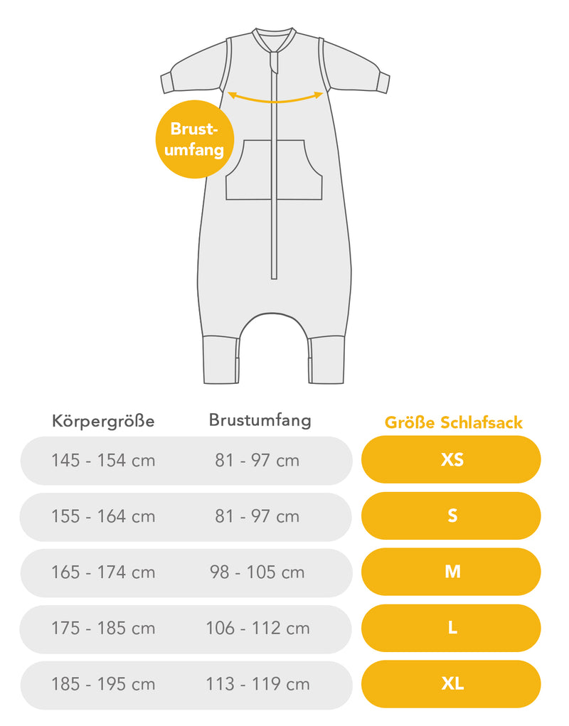 schlafsack mit ärmel erwachsene Schlafsack mit Füßen für Erwachsene mit umklappbaren Bündchen und Ärme