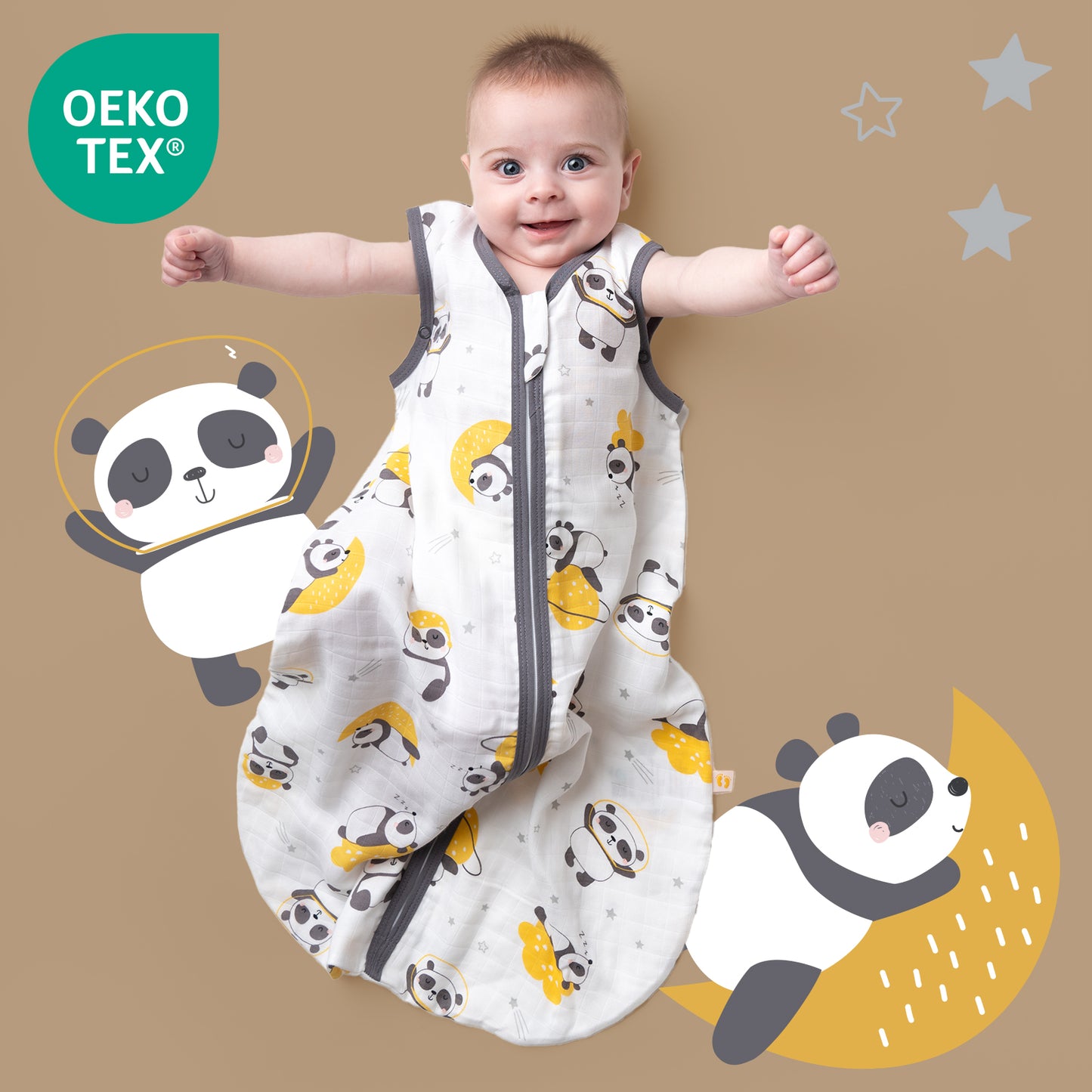 Musselin Babyschlafsack, 0.5 TOG