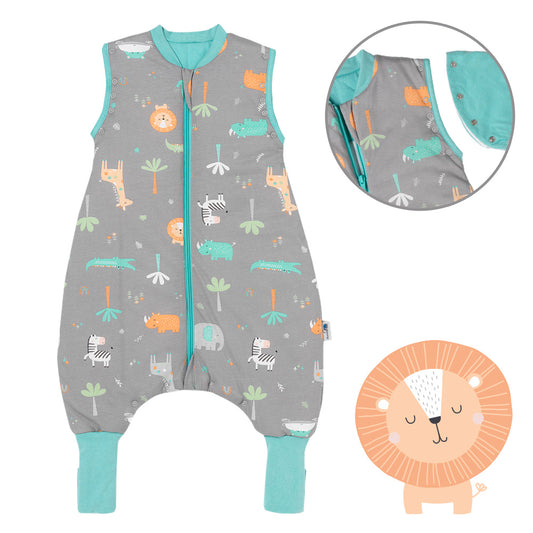 Schlafsack mit Füßen umklappbaren Bündchen und Ärmeln 1.0 TOG_Safari_Vorderseite mit Armausschnitt_1182