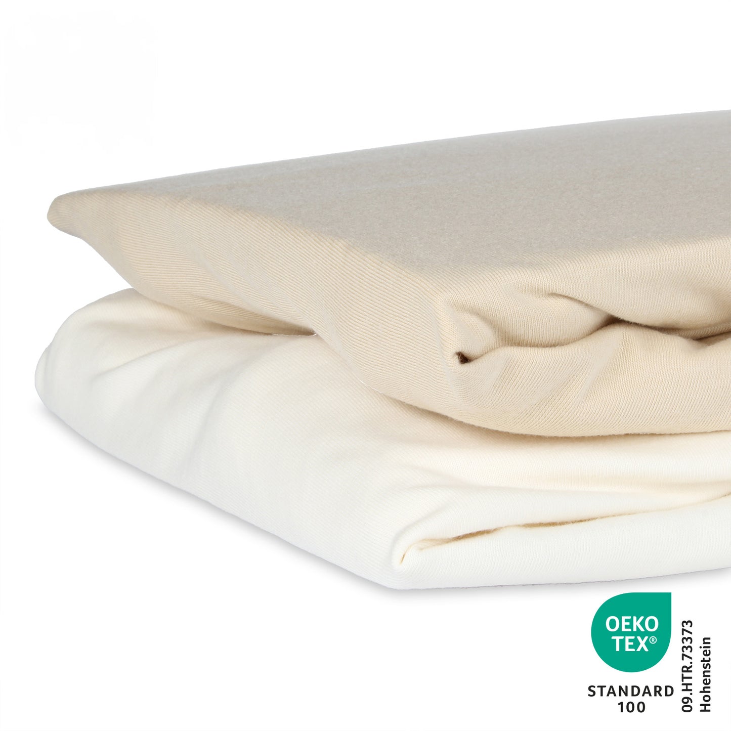 Spannbettlaken-Set für Kinderbett - 2er Pack_Beige /Weiß_1185_2 - (Bild-12)