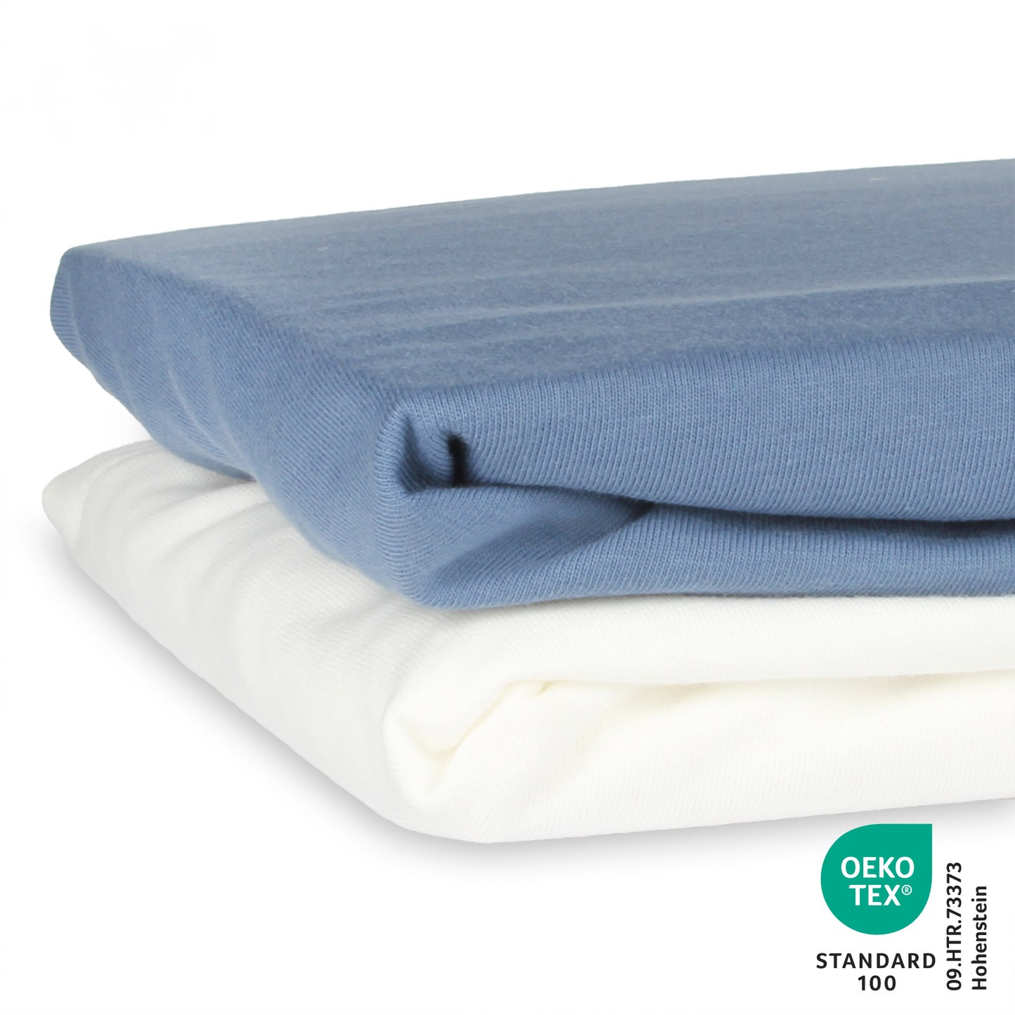 Spannbettlaken-Set für Kinderbett - 2er Pack_Blau / Weiß_1185_2 - (Bild-14)