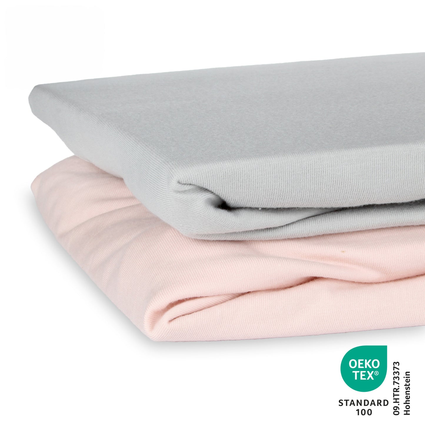 Spannbettlaken-Set für Kinderbett - 2er Pack_Rosa / Grau_1185_2 - (Bild-15)