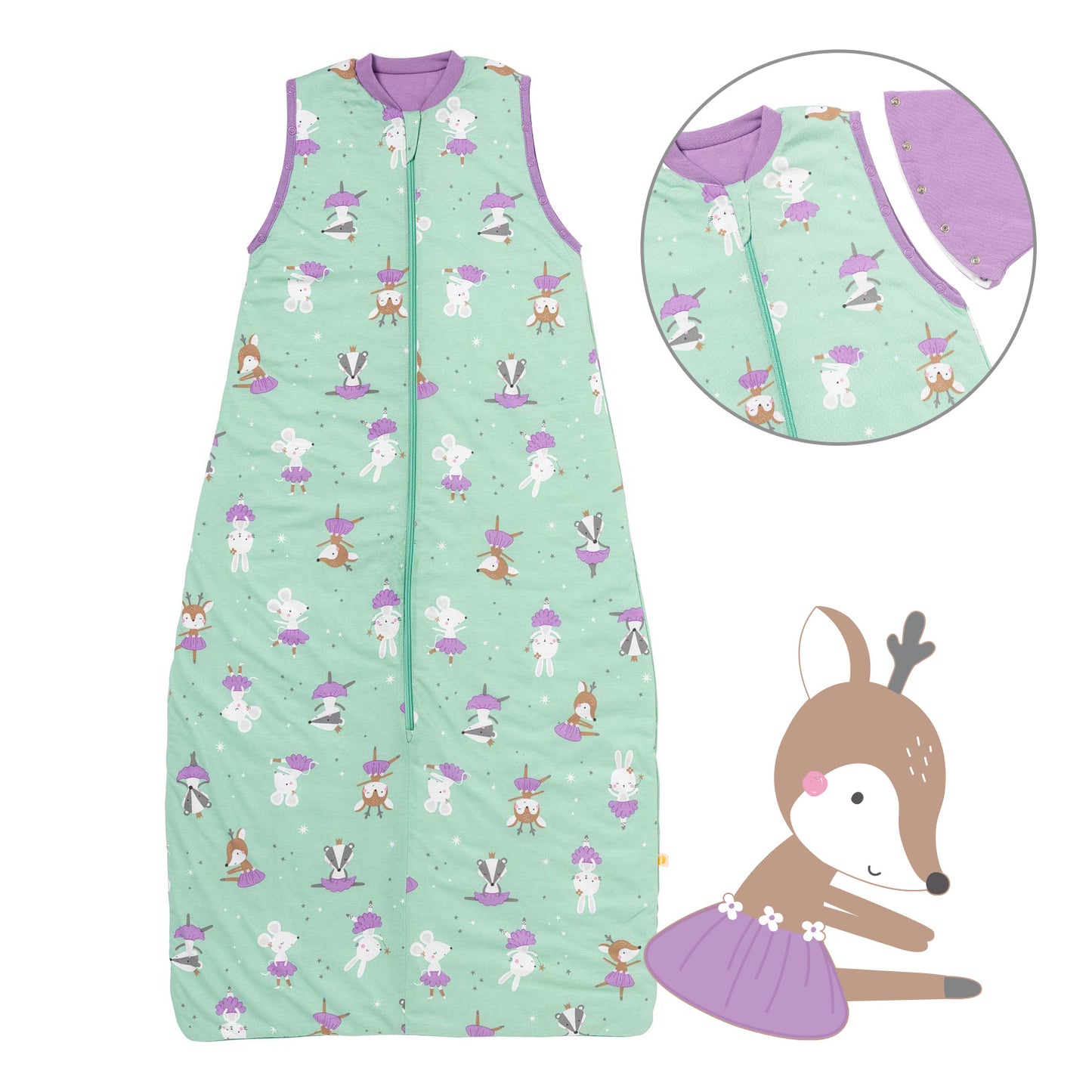Babyschlafsack 1.0 TOG_Ballerina_Vorderseite mit Armausschnitt_1187