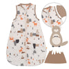 Babyschlafsack 1.0 TOG_Bergtiere_Vorderseite mit Armausschnitt_1187