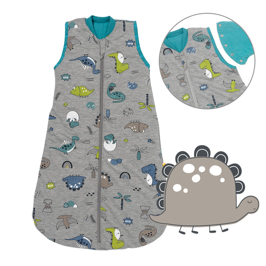 Babyschlafsack 1.0 TOG_Dino_Vorderseite mit Armausschnitt_1187