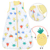 Babyschlafsack 1.0 TOG_Fruchtathleten_Vorderseite mit Armausschnitt_1187