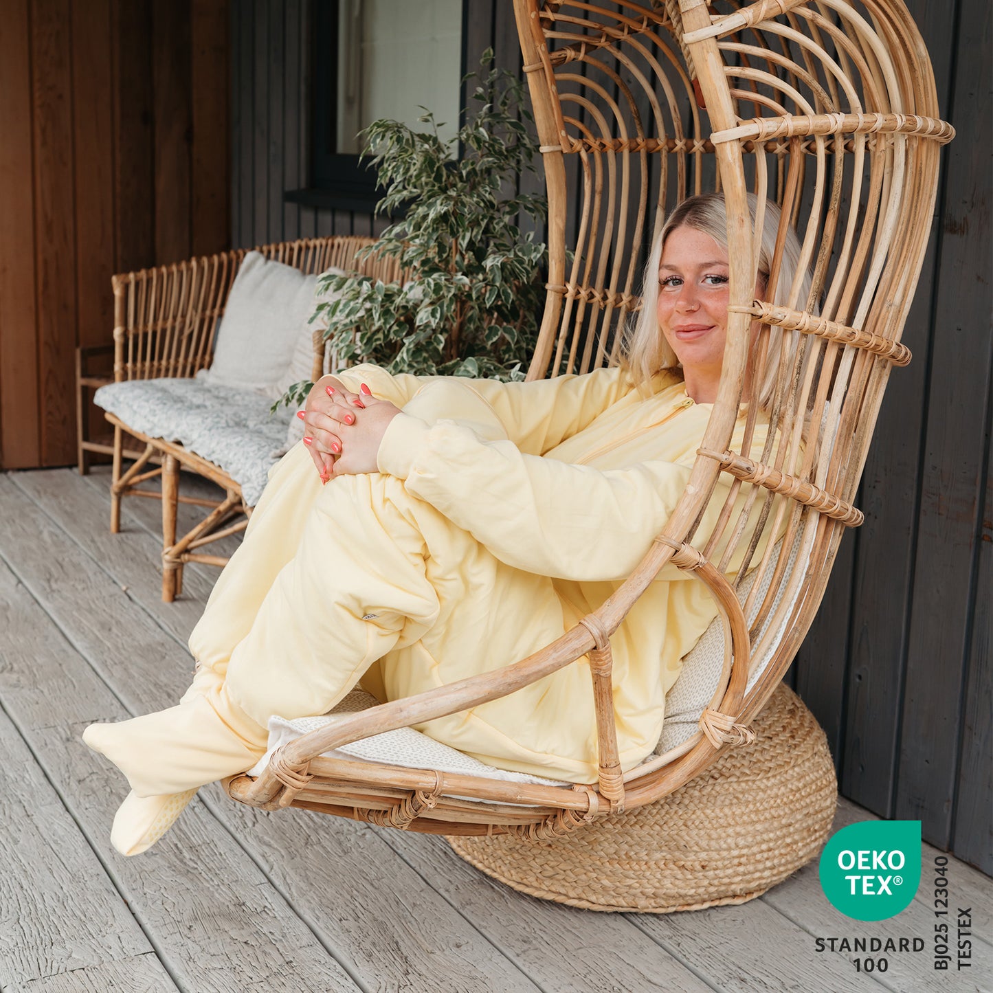 Schlafsack mit Füßen für Erwachsene mit umklappbaren Bündchen, 2.5 TOG