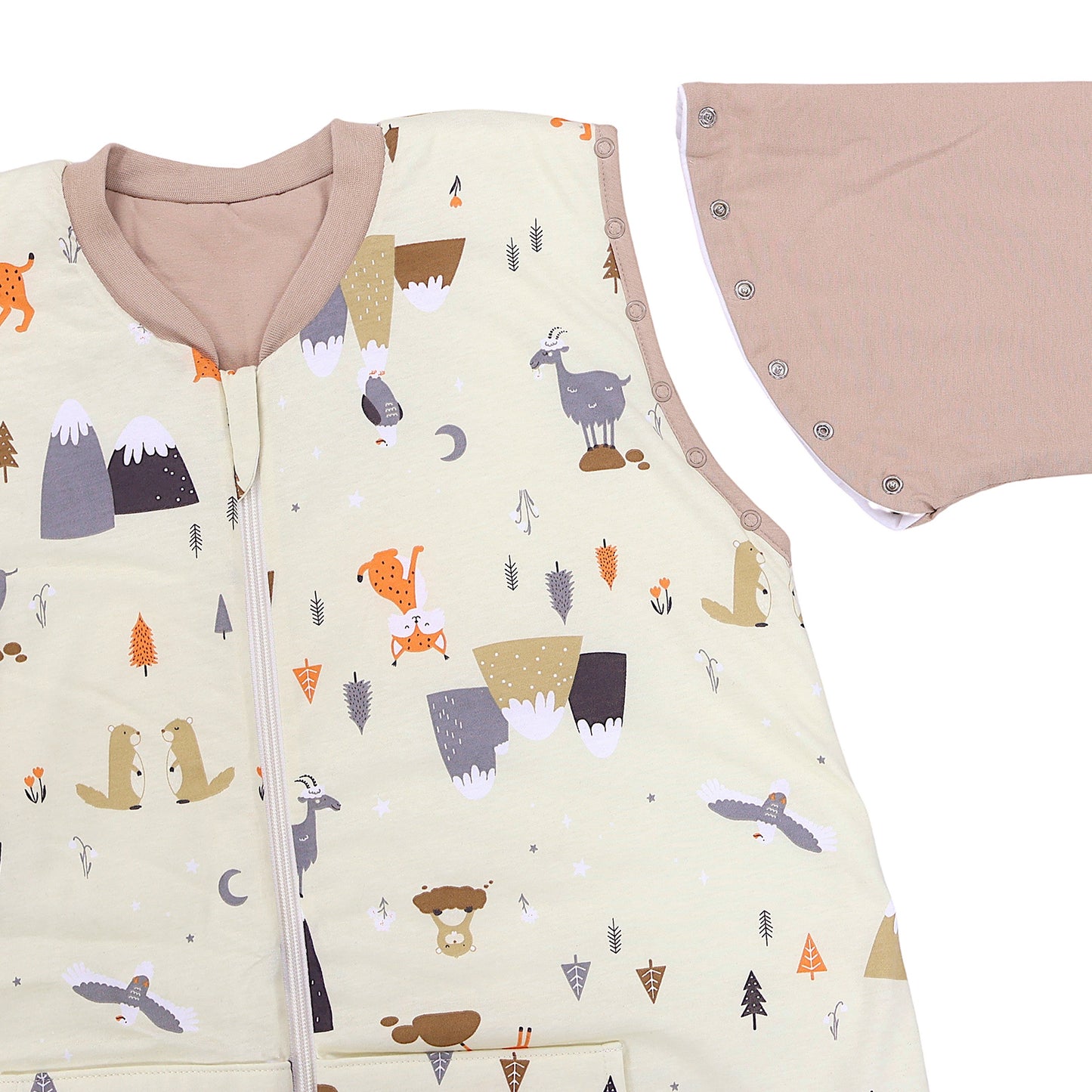 Schlafsack mit Füßen für Erwachsene mit umklappbaren Bündchen, 3.5 TOG