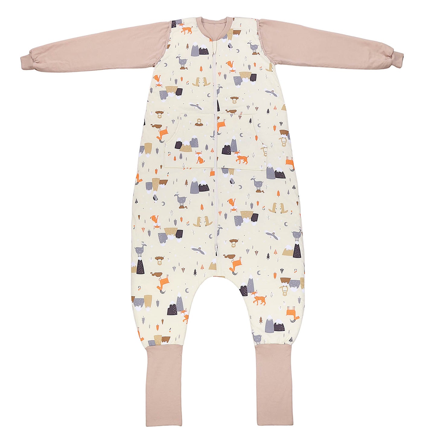 Schlafsack mit Füßen für Erwachsene mit umklappbaren Bündchen, 3.5 TOG