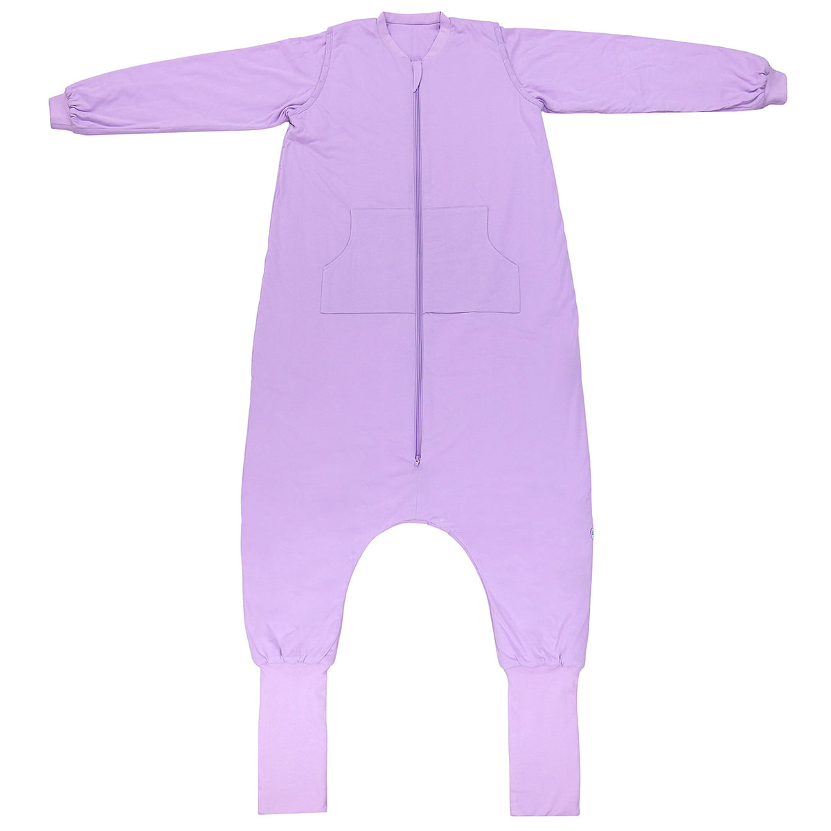 Schlafsack mit Füßen für Erwachsene mit umklappbaren Bündchen 3.5 TOG_Lavendel_Vorderseite_1189