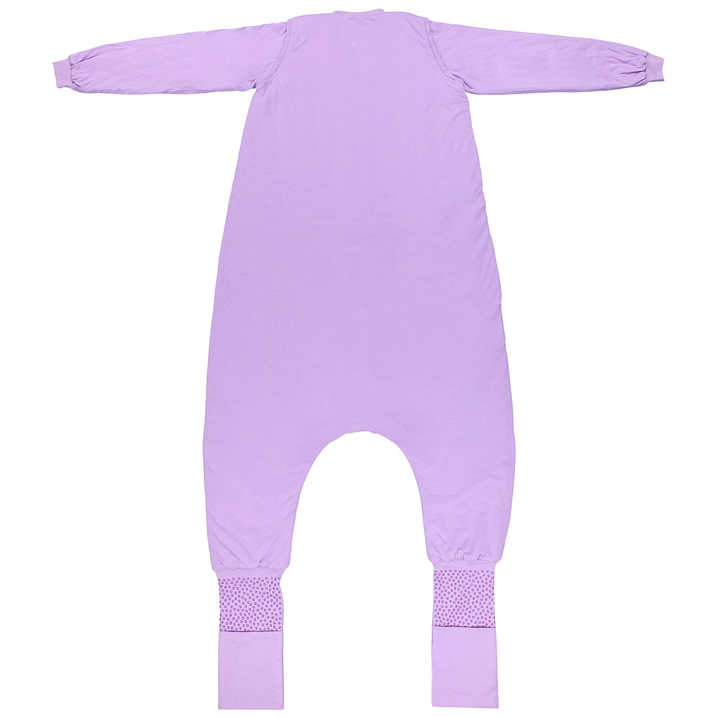 Schlafsack mit Füßen für Erwachsene mit umklappbaren Bündchen und Ärmeln 1.0 TOG_Lavendel_Rückseite_1190
