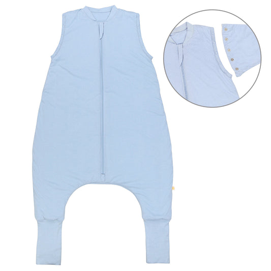 Schlafsack mit Füßen umklappbaren Bündchen und Ärmeln 1.0 TOG_Blue Ice_Vorderseite mit Armausschnitt_1200