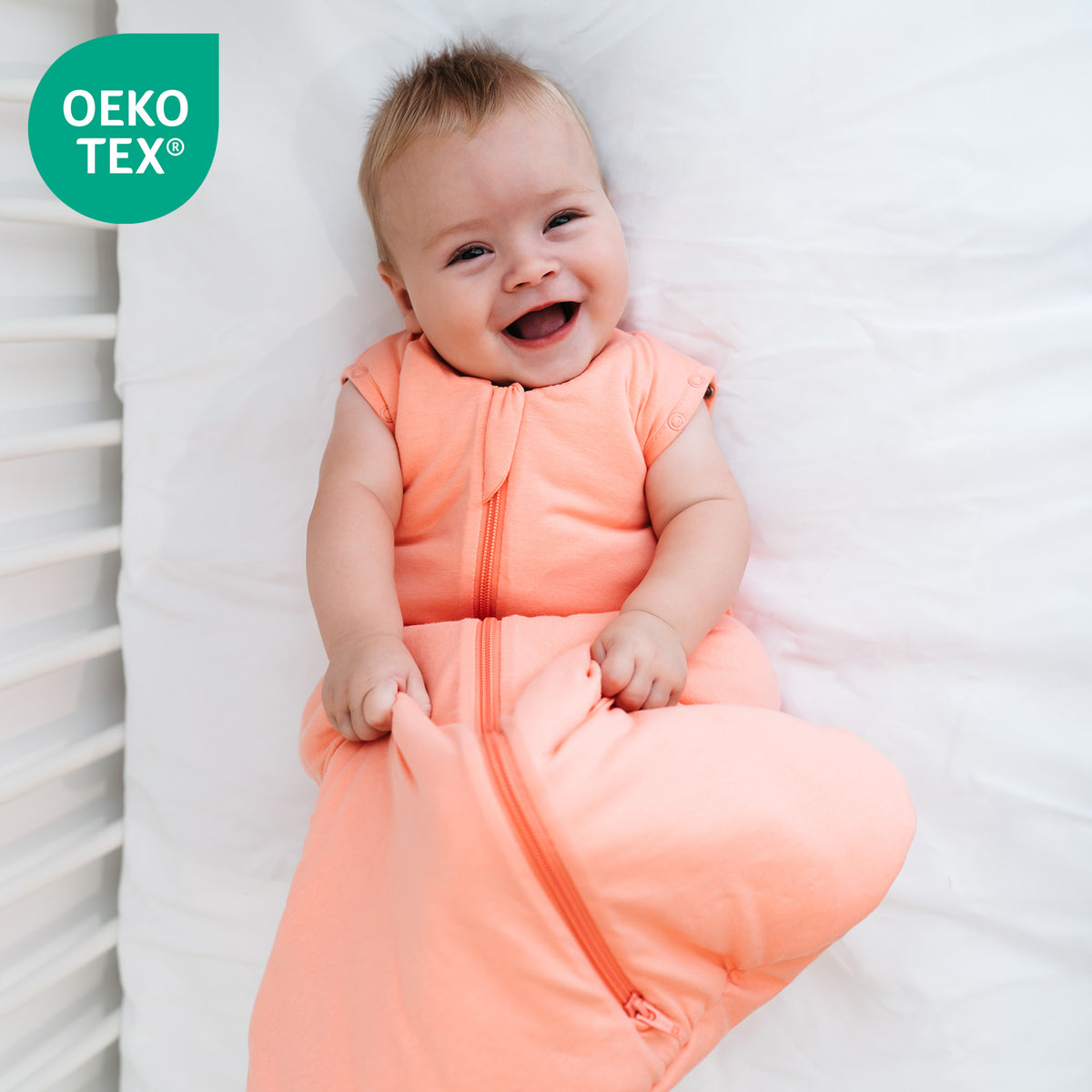Babyschlafsack 1.0 TOG_Pfirsich_OEKOTEX_1201